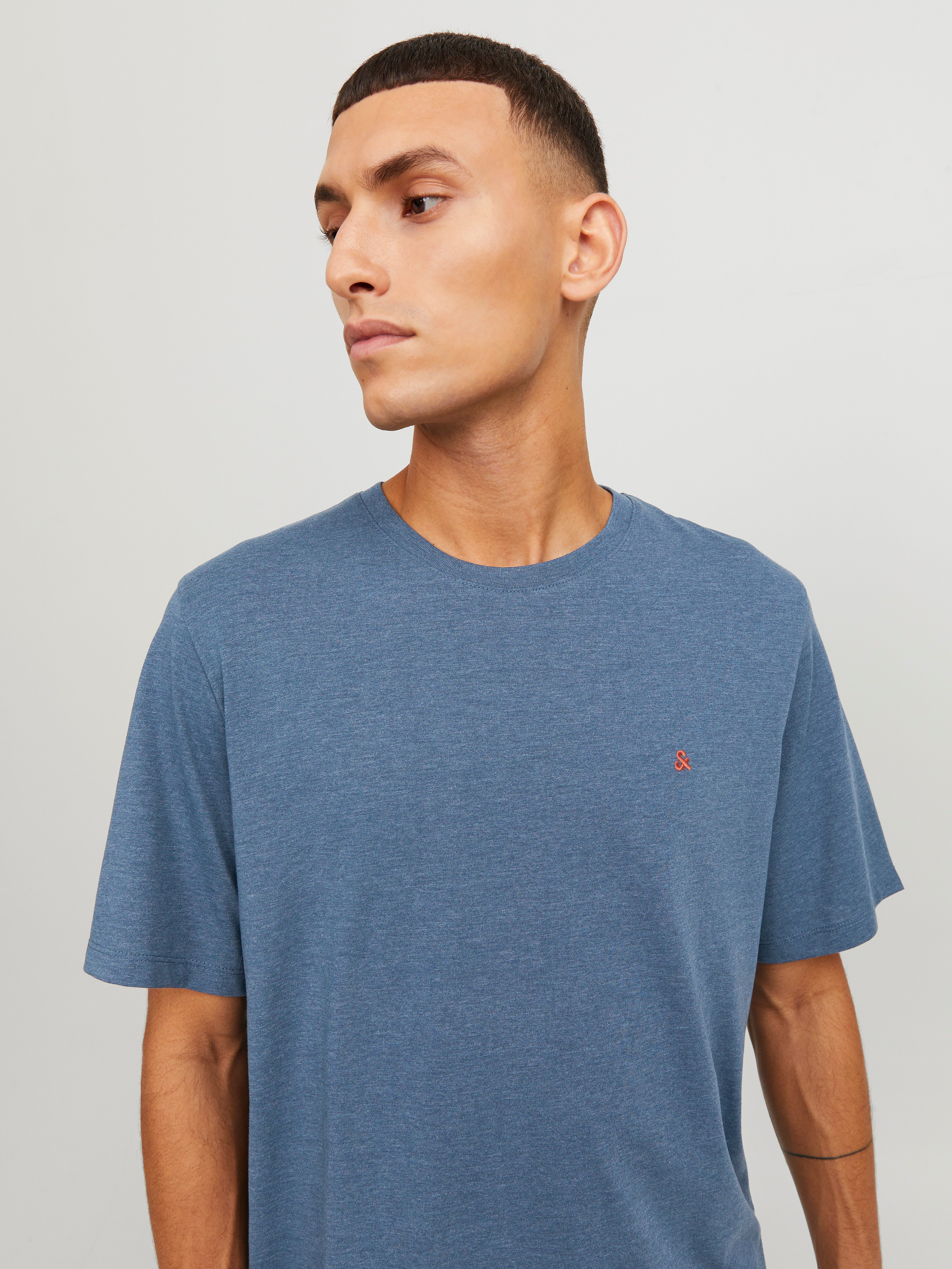 Jack & Jones Rundhalsshirt JJEPAULOS TEE SS CREW NECK NOOS Baumwollmischung, regular fit