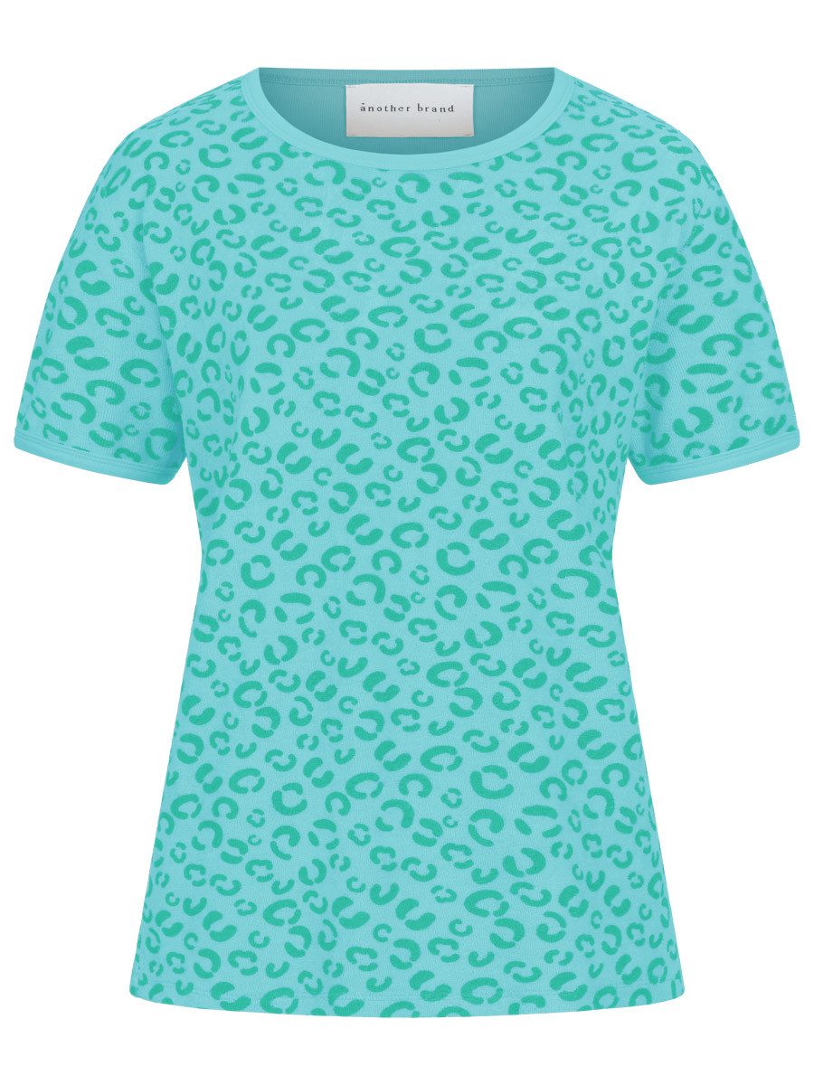 another brand Kurzarmshirt Frottée Leoprint