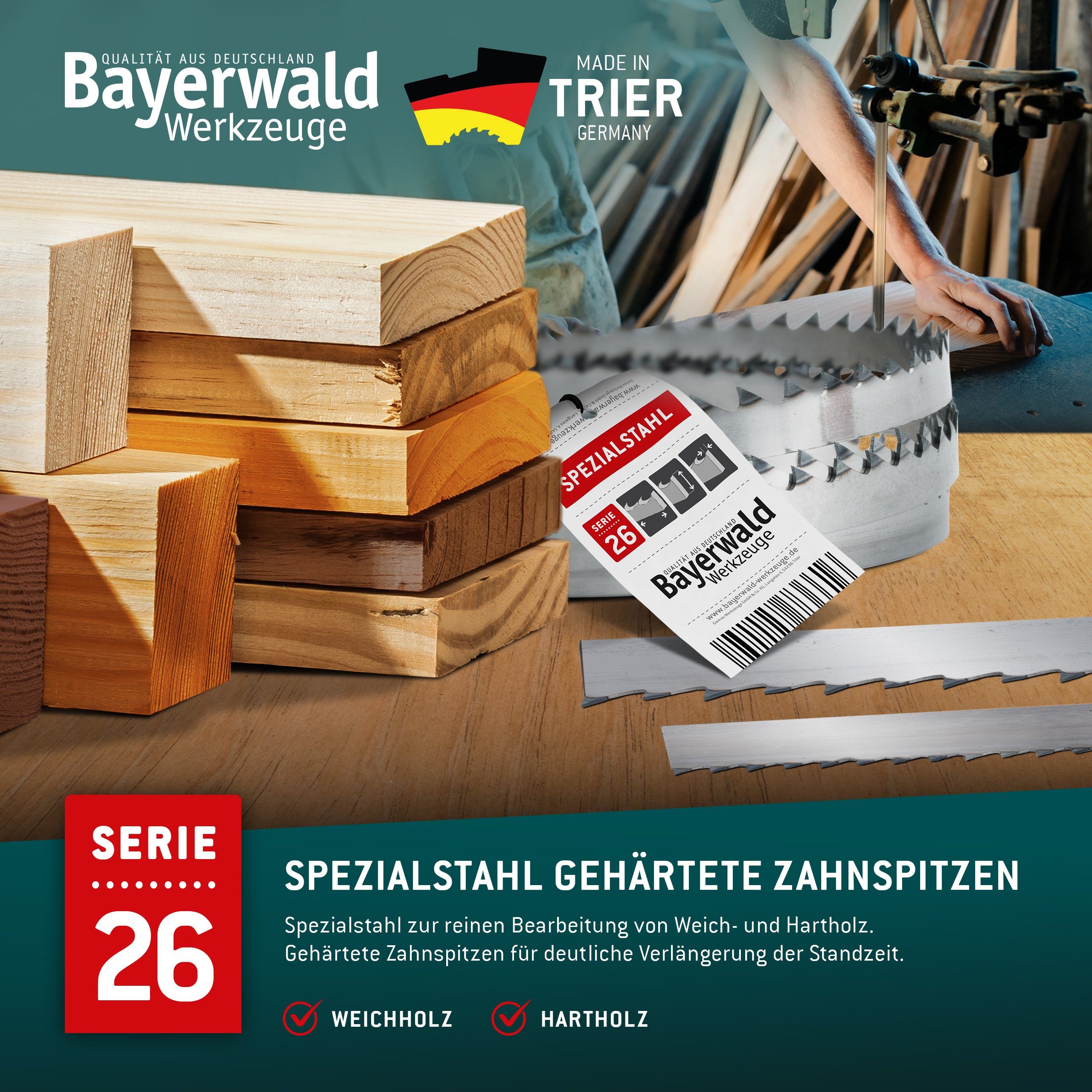 QUALITÄT AUS DEUTSCHLAND Bayerwald Werkzeuge Bandsägeblatt günstig online kaufen