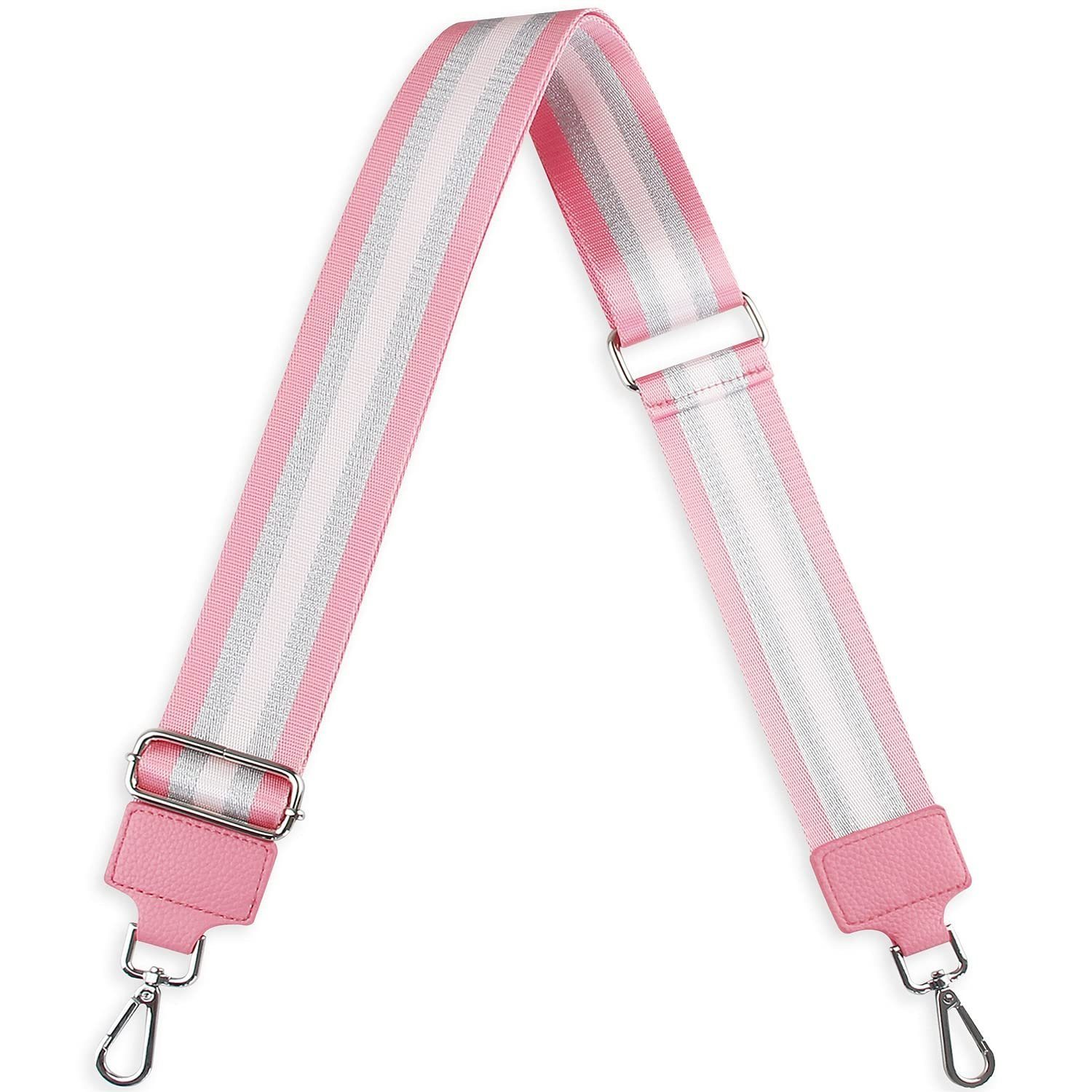 Fomax Schulterriemen 5cm Breit, Längenverstellbar mit Karabiner Farbe Silber, viele Mustern tolle Kombination mit Ihrer Lieblingstaschen