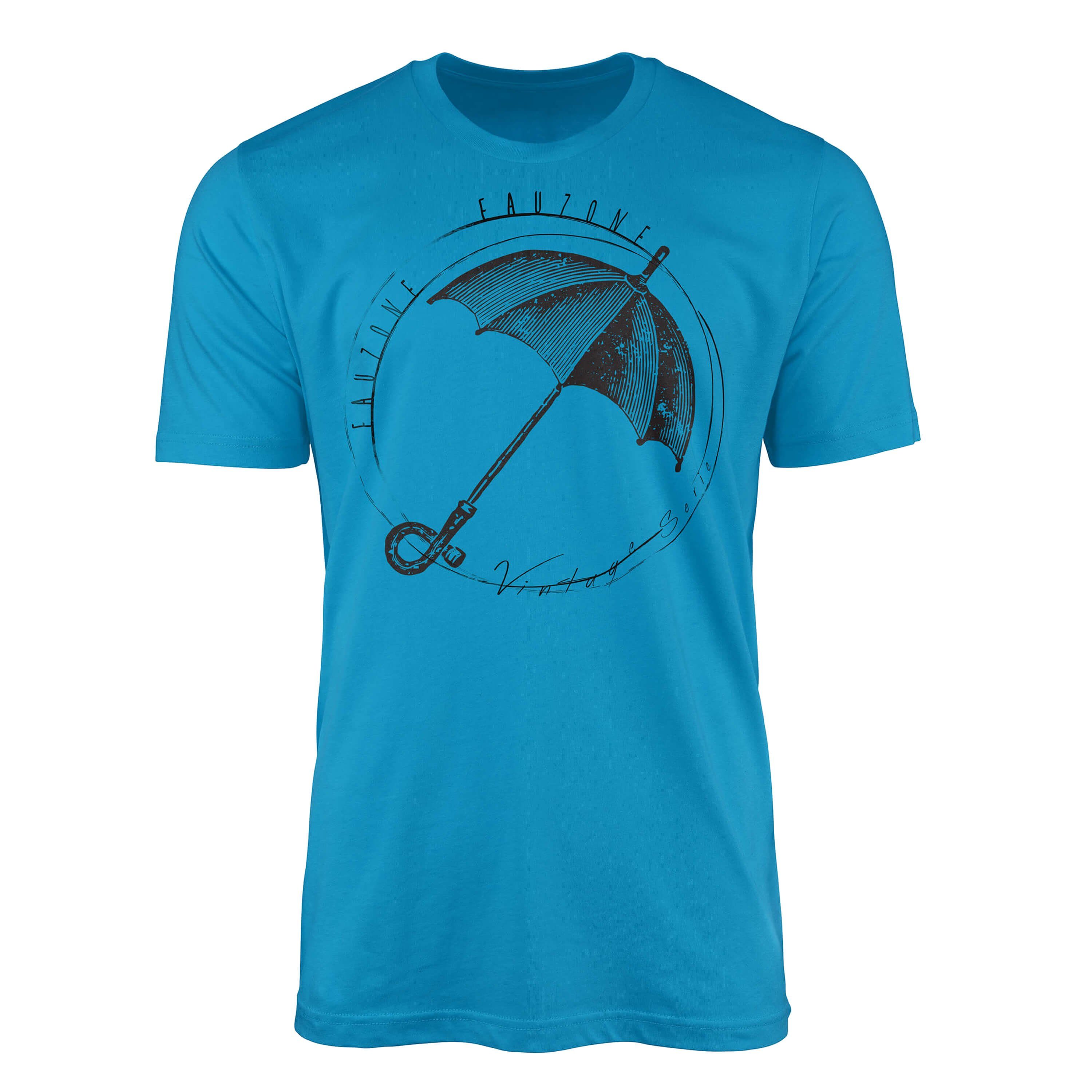 Sinus Art T-Shirt Vintage Herren T-Shirt Regenschirm Atoll