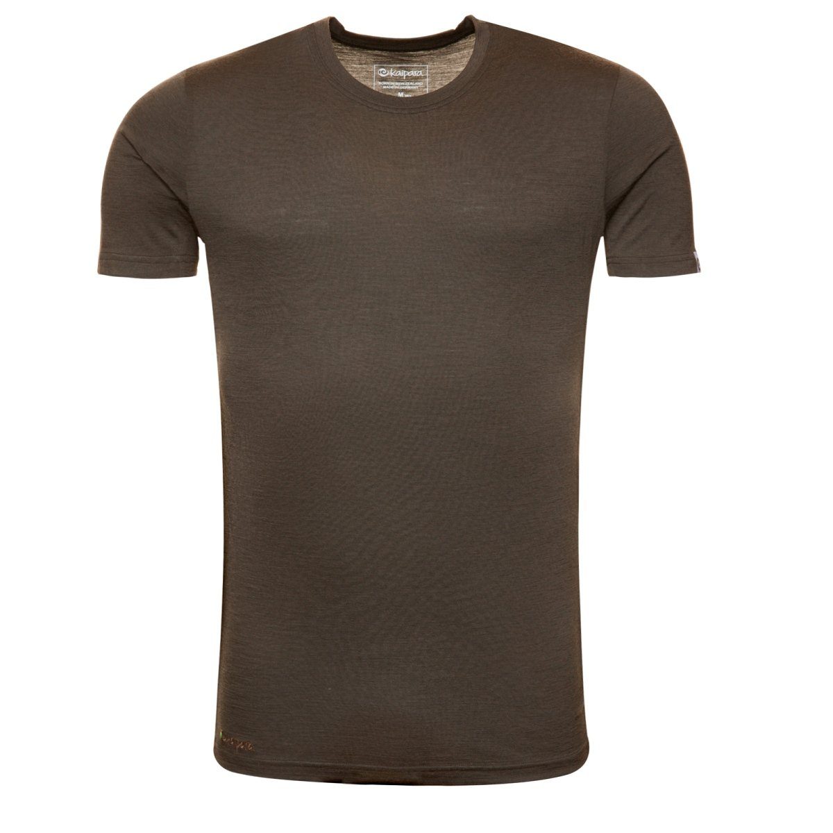 Kaipara - Merino Sportswear Rundhalsshirt Merino Shirt Herren Kurzarm Slimfit 150 (1-tlg) aus reiner Merinowolle Made in Germany Olive | T-Shirts