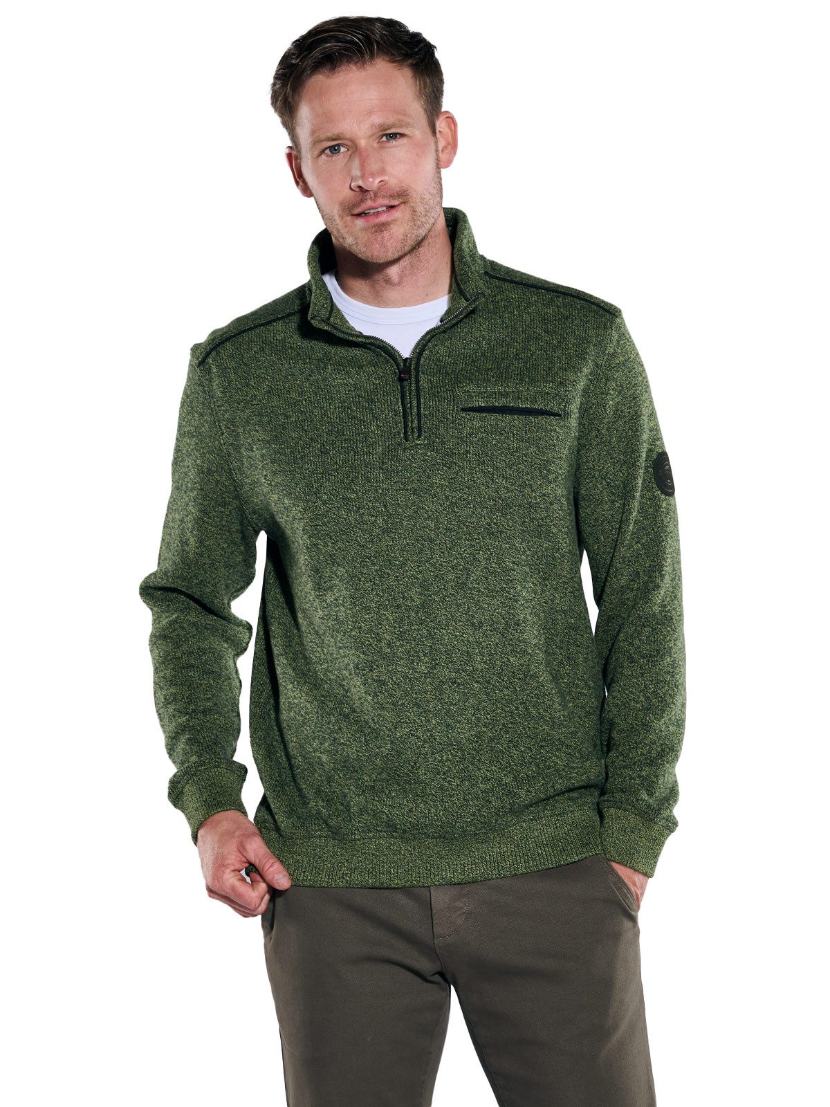 Engbers Sweatshirt Herren Sweatshirt regular, Khaki günstig online kaufen