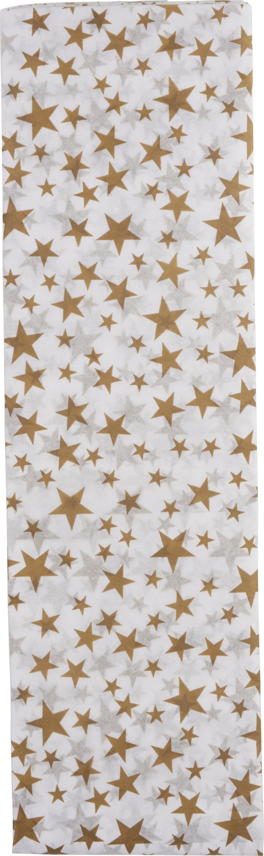 CLAIREFONTAINE Seidenpapier Sterne, 4 Bogen Gold