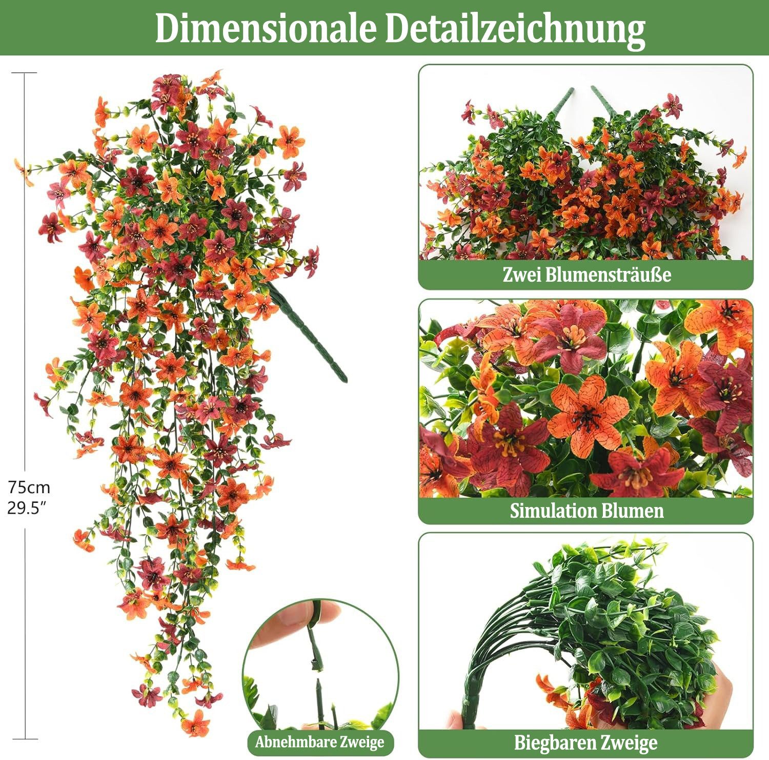Kunstblumenstrauß Outdoor-Dekor Kunstblumen, Künstliche Veilchensträuße, Co günstig online kaufen