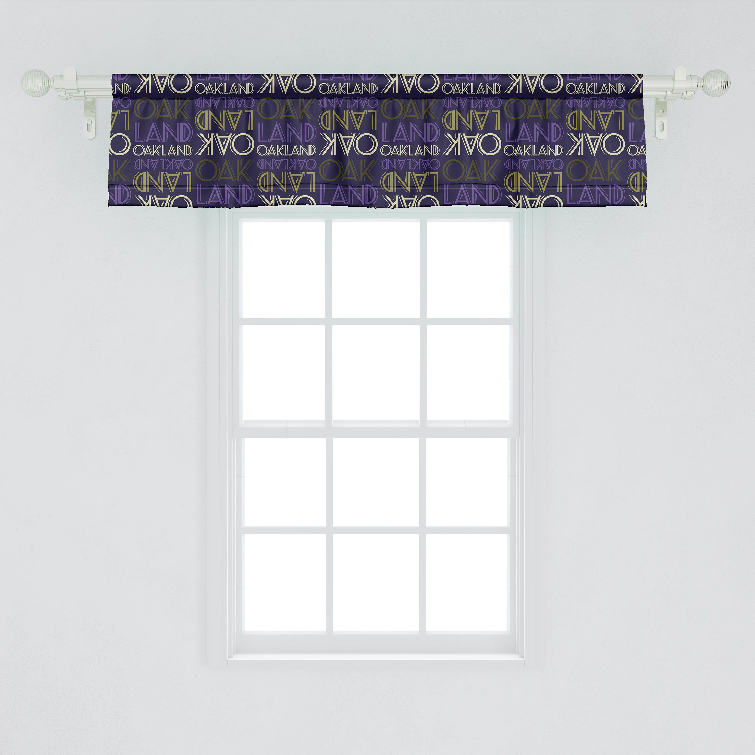 Beschriftung Scheibengardine Moderne Dekor mit Oakland Vorhang Volant Abakuhaus, Schlafzimmer Microfaser, Küche Stangentasche, Repeating für