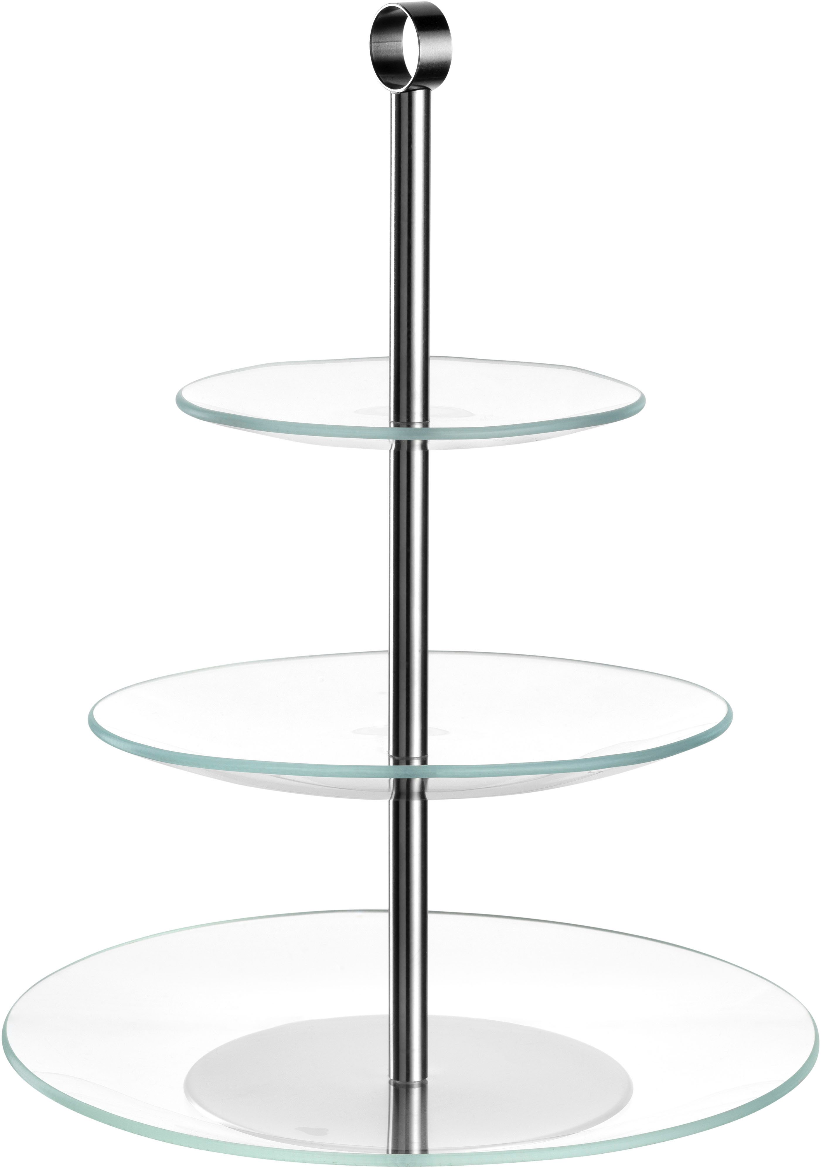 LEONARDO Etagere CENA, 3 stufig - Höhe 36 cm, Glas, Metall, Servieretagere mehrstöckig, zum Servieren und Präsentieren