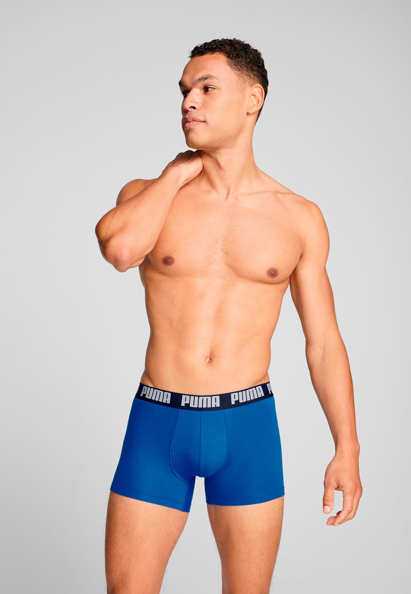 PUMA Boxershorts PUMA MEN EVERYDAY BASIC BOXERS 2P (Packung, 2er Pack) mit Puma Webbund
