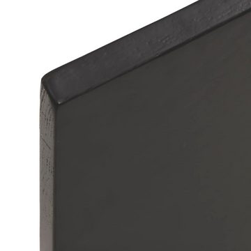 furnicato Tischplatte Dunkelbraun 100x40x2 cm Massivholz Eiche Behandelt