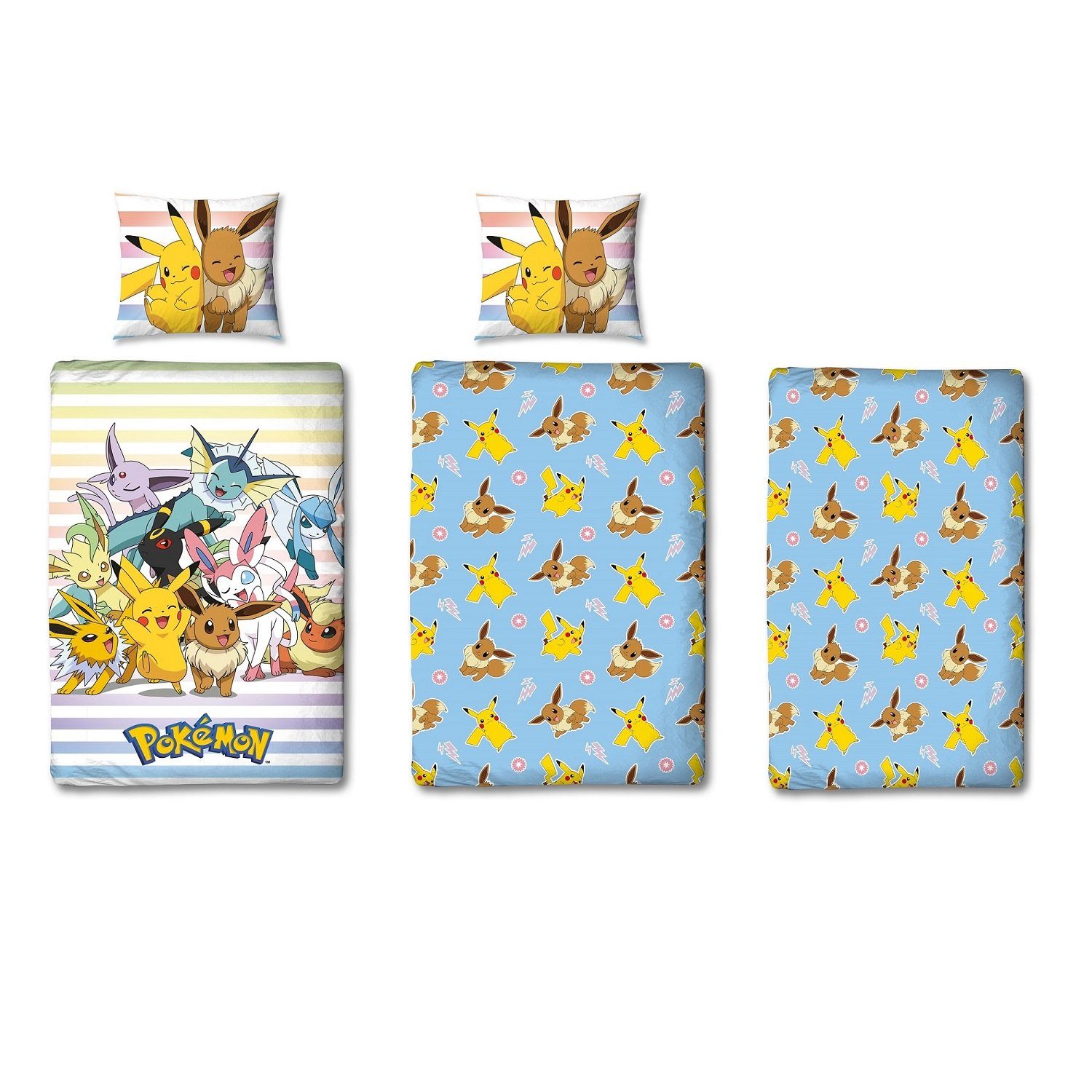 Familando Kinderbettwäsche Set Pokemon "Group" 135x200 günstig online kaufen