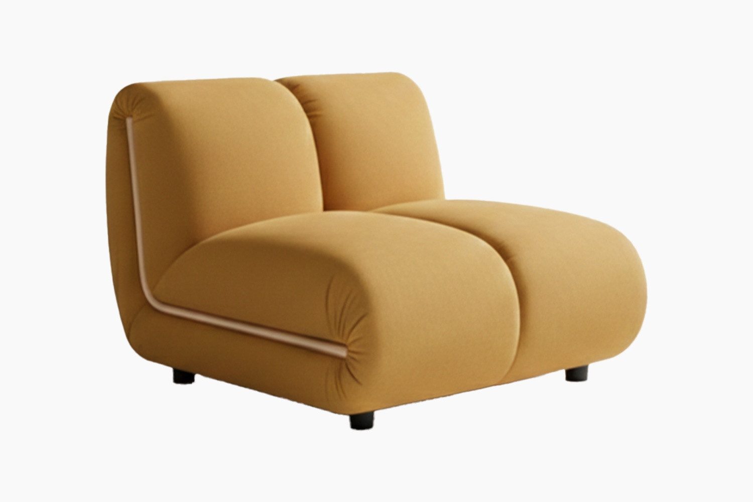 KAWOLA Sessel LAYLA – Sitzelement Samt – Sofa Modul – Designer Sessel, Ideal für modulare Sofas, bequemer Velvet-Bezug & hoher Sitzkomfort