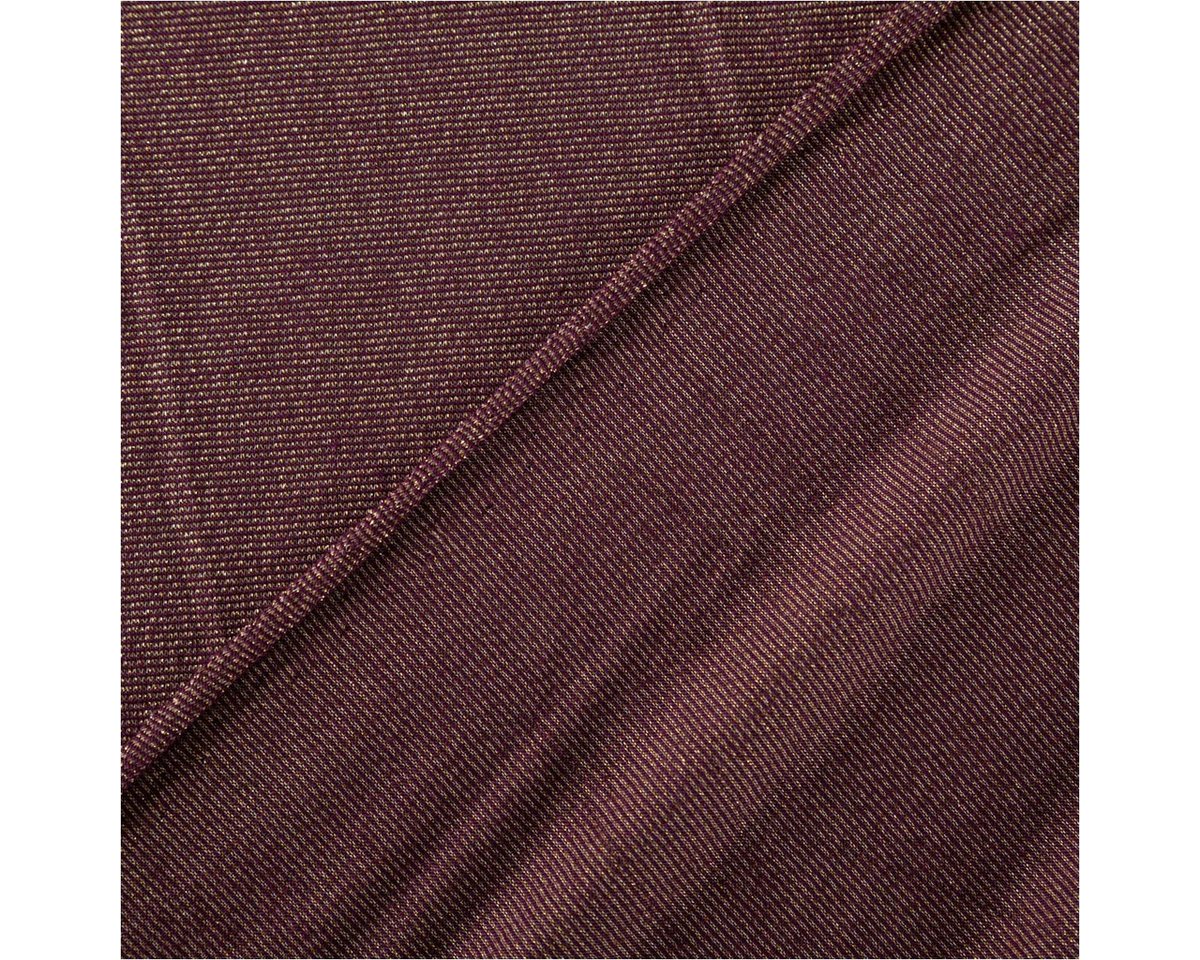 Thumbnail - SCHÖNER LEBEN. Stoff Viskose Stoff Lurex Jeresey aubergine gold 1,60m Breite