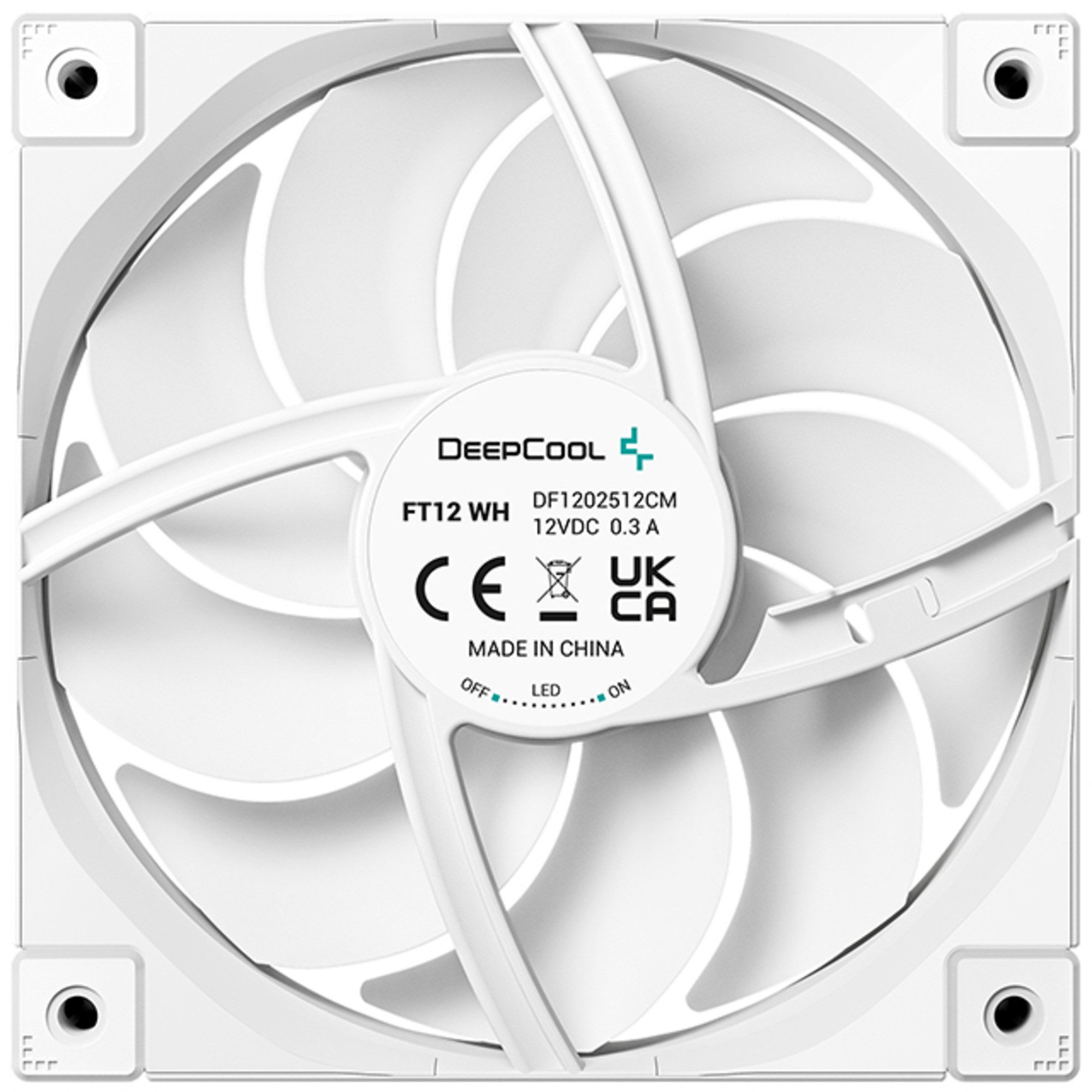 DeepCool Gehäuselüfter DeepCool FT12 WH 120x120x25, Gehäuselüfter