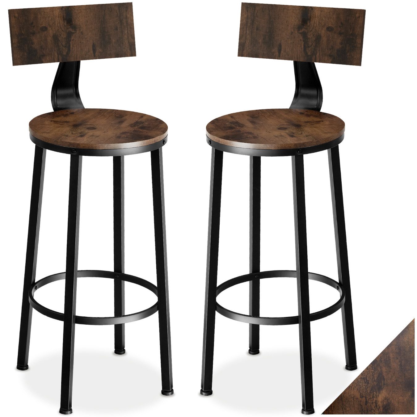 tectake Barhocker 2er Set Barhocker, mit günstig online kaufen