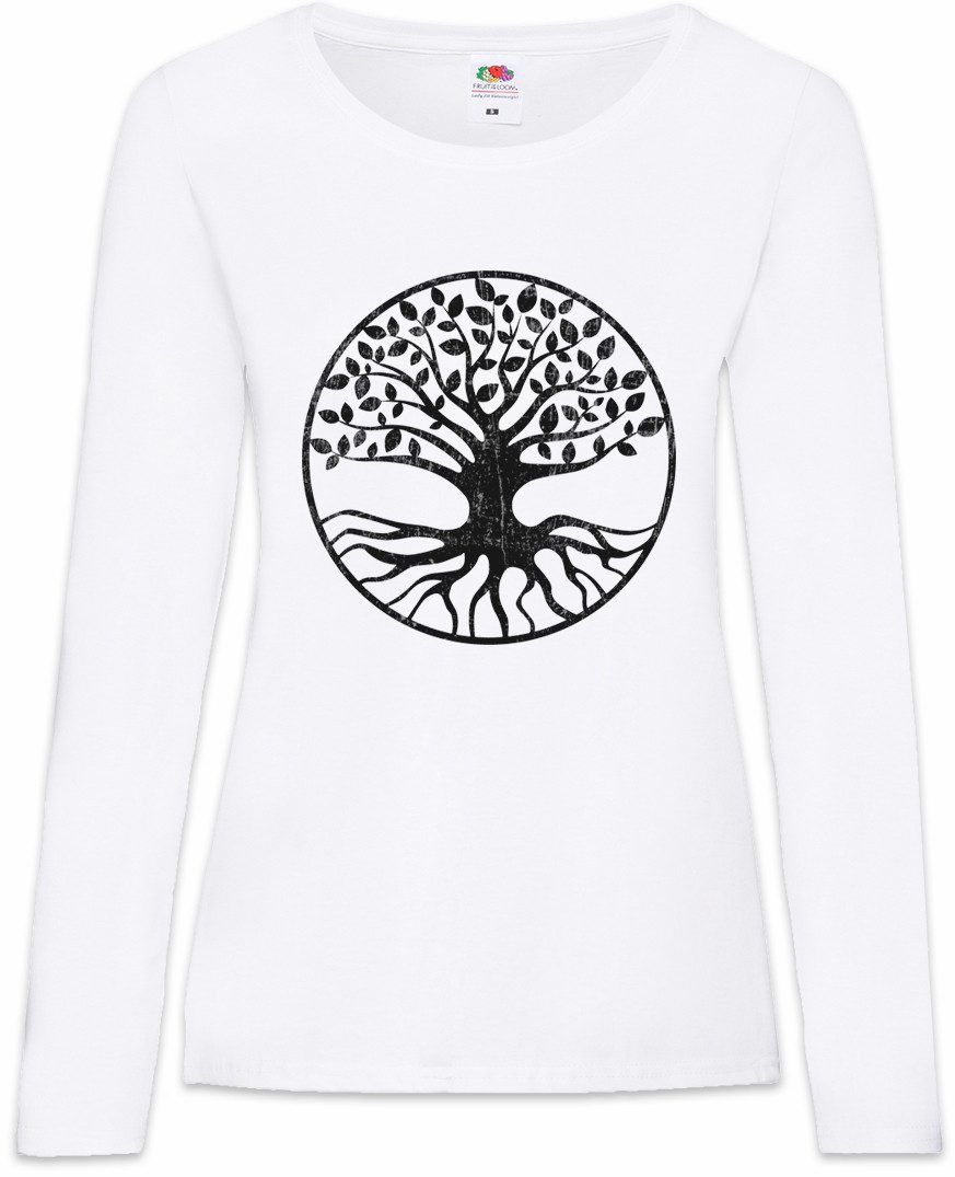 Urban Backwoods Langarmshirt Yggdrasil V Damen Langarmshirt Weltenbaum Arsen Tree of Life Walhall (1-tlg) Walhalla Ravens Odin Thor