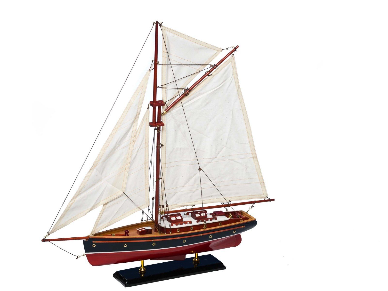 Dekoobjekt Modellschiff Segelyacht Yacht Schiff Boot Segelschiff Holz Maritim kei