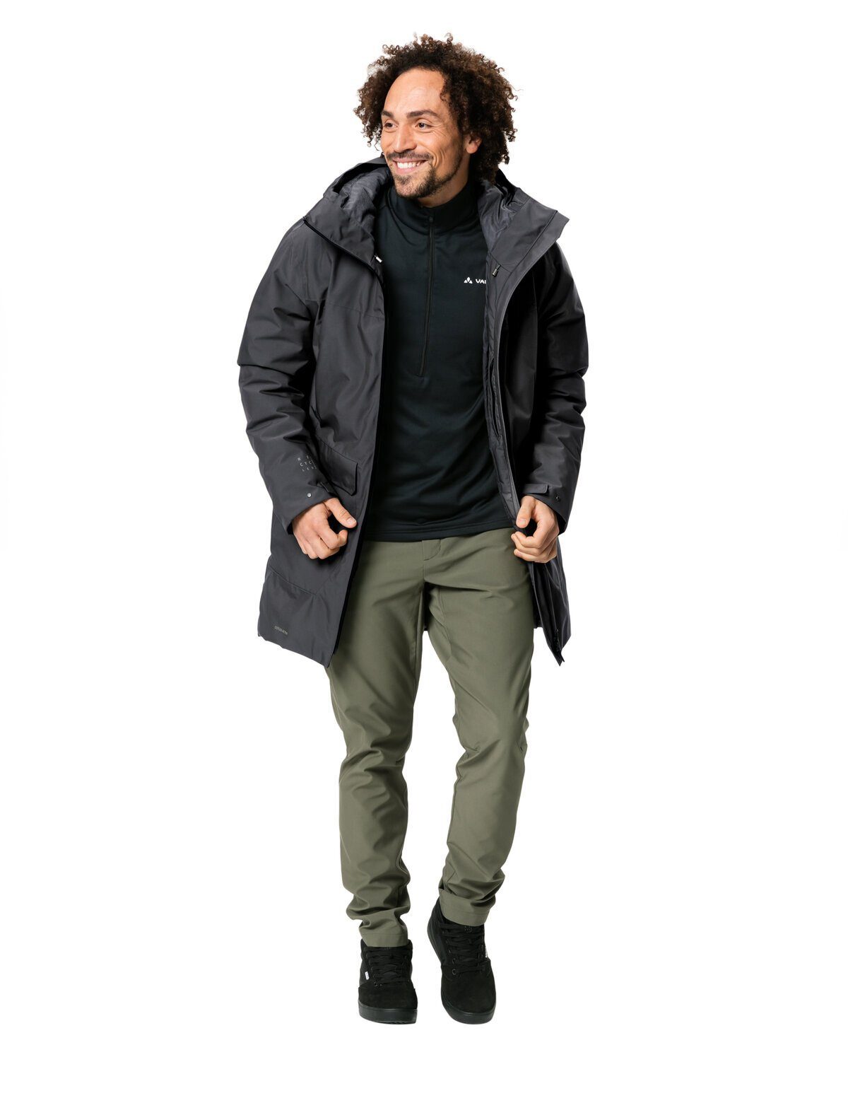 (1-St) Mineo Klimaneutral VAUDE black II kompensiert Men's Outdoorjacke uni Coat
