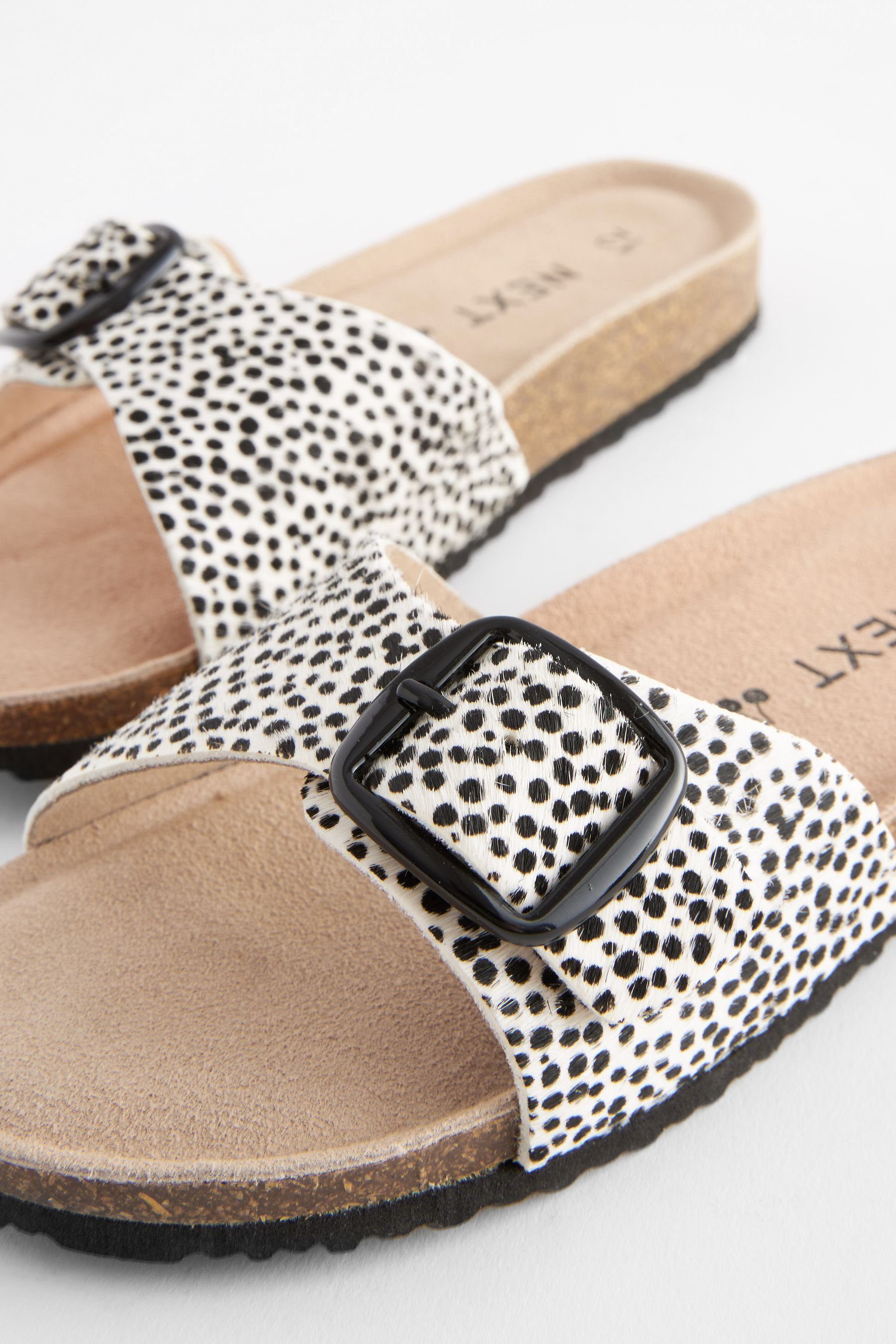 Leather Next (1-tlg) Sandale Animal Print mit Korksohle Sandalen