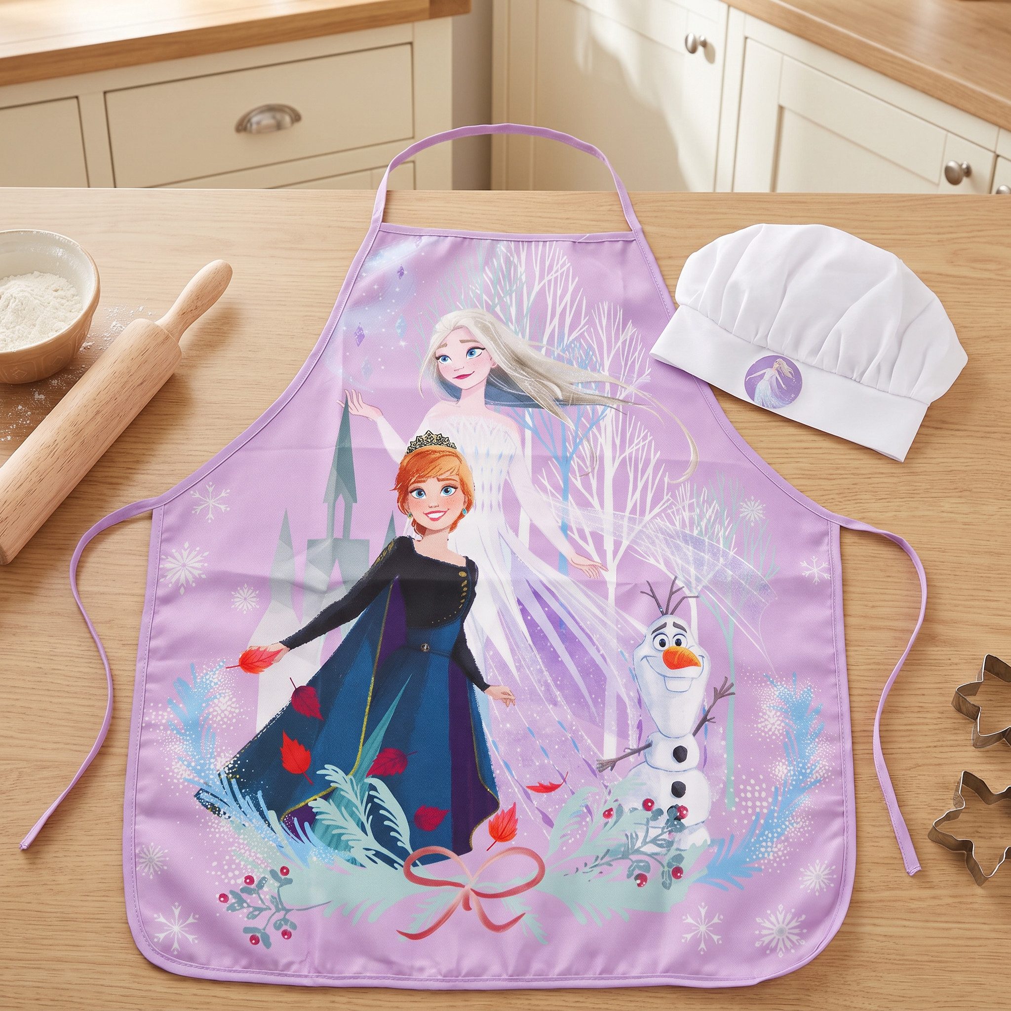 Disney Kochschürze Disney Die Eiskönigin Kinder Backschürze mit Mütze 3-6 Jahre, (2-tlg) – Bild 5 von 5