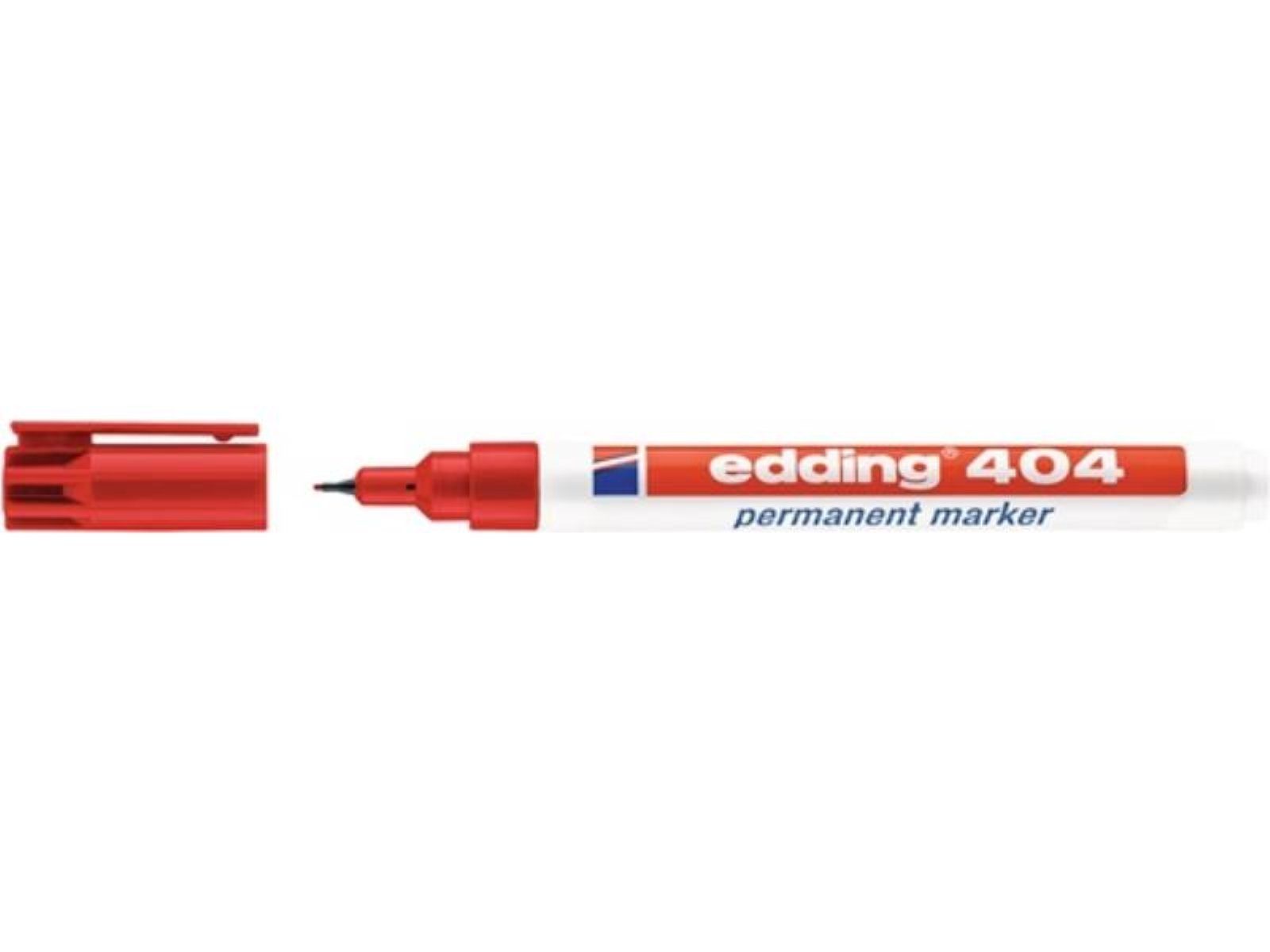 edding Permanentmarker 10er Pack EDDING 4-404002 Permanentmarker 404 rot Strichbreite 0,75 mm