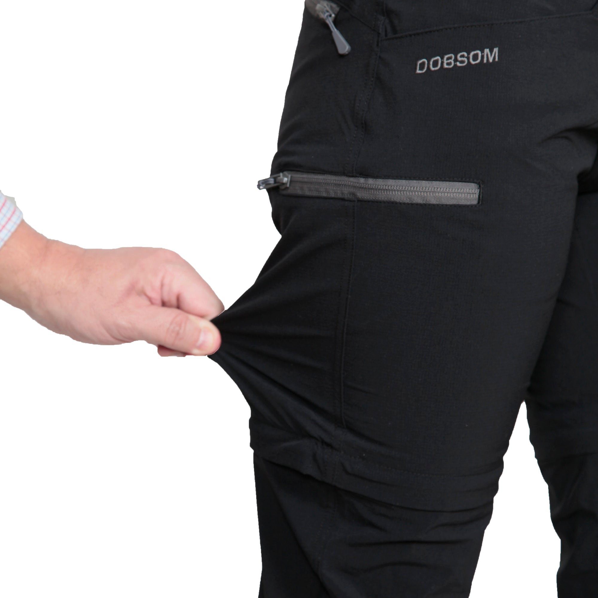 Dobsom Zip-off-Hose Dobsom Strech, 4 Wege Wanderhose Zipp schnelltrocknend, atmungsaktiv, schmutzabweisend, Herren Off elastisch Outdoorhose abzippbar