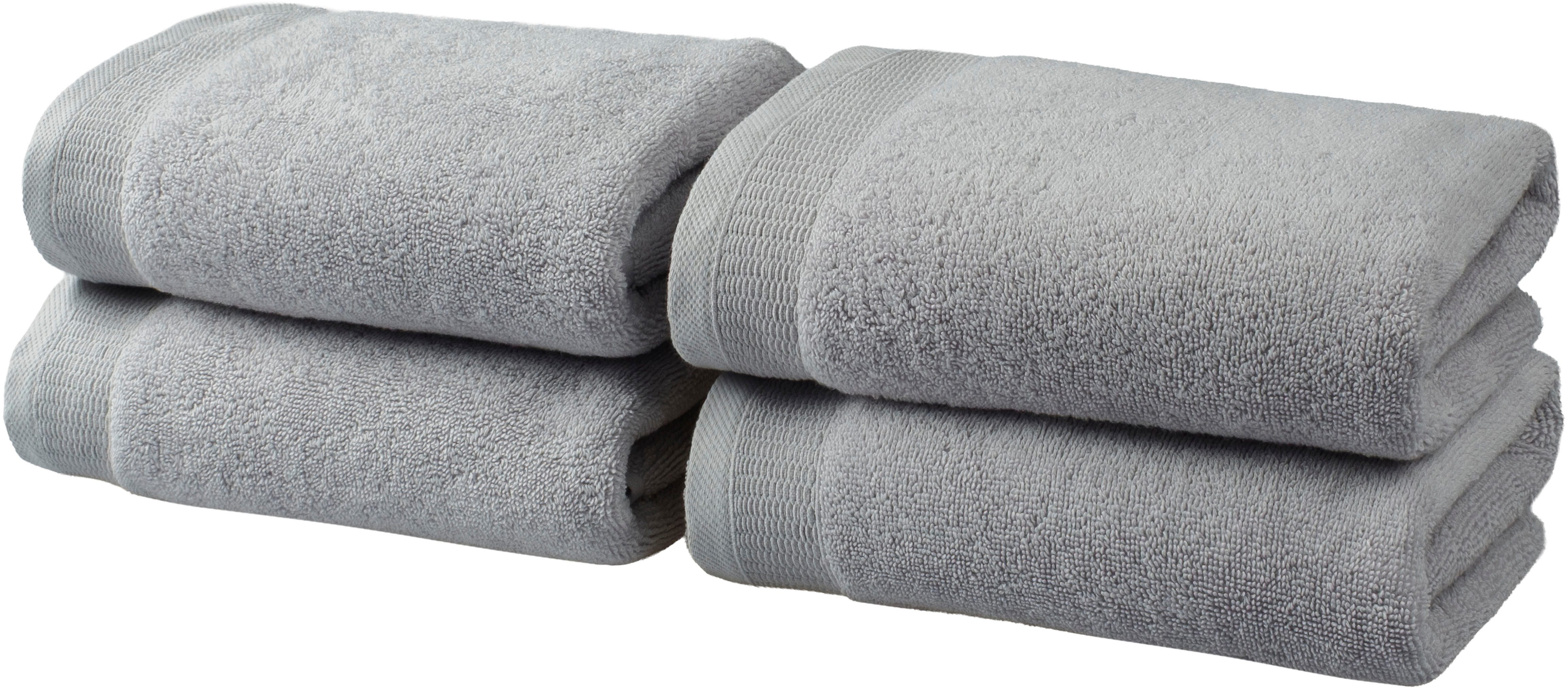 OTTO home Handtücher Fenya, flauschig und weich, Premium Handtücher 550gr/m², Webfrottier (4-St), mit Bordüre, Handtuch-Set, 100% Baumwolle, 5 Jahre Garantie