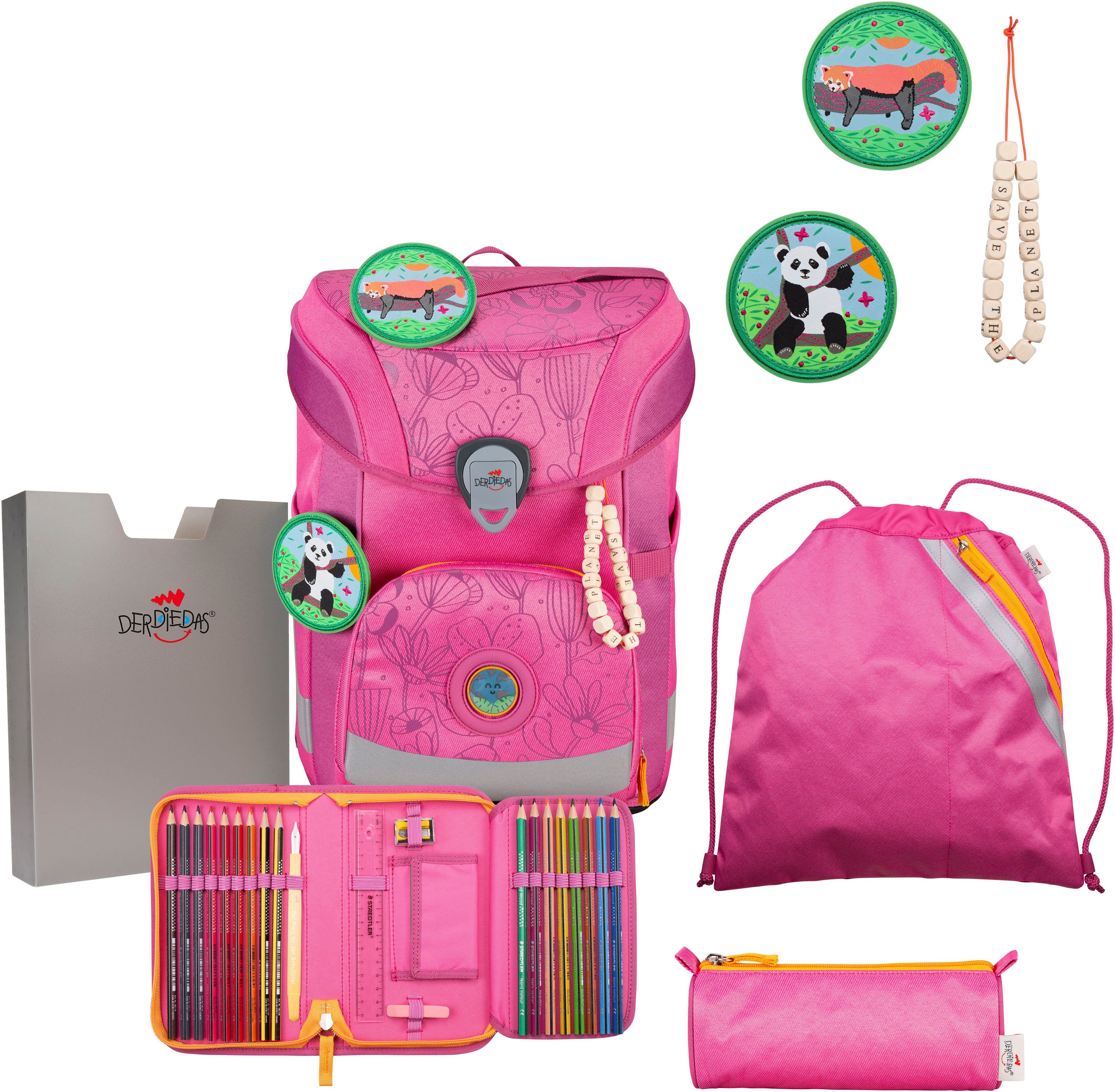 Schulranzen ErgoFlex Easy Exklusiv ECO, Pink Planet