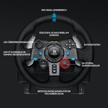 Logitech G29 Driving Force Lenkrad mit Pedalen Rennlenkrad Gaming-Lenkrad (Set, für PS3, PS4, PS5 und PC)