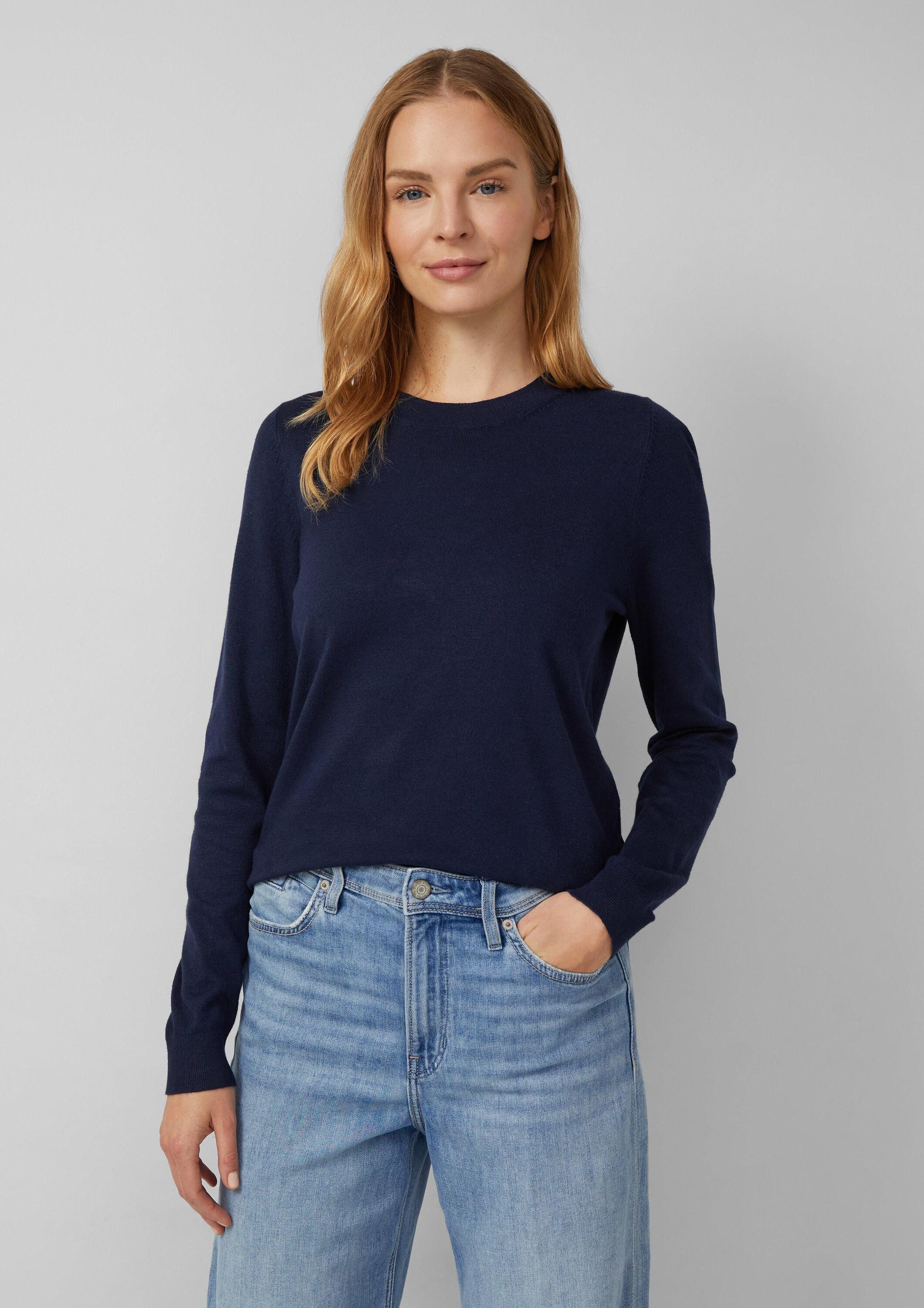 s.Oliver Longpullover Strickpullover Strickpullover aus Viskosemix