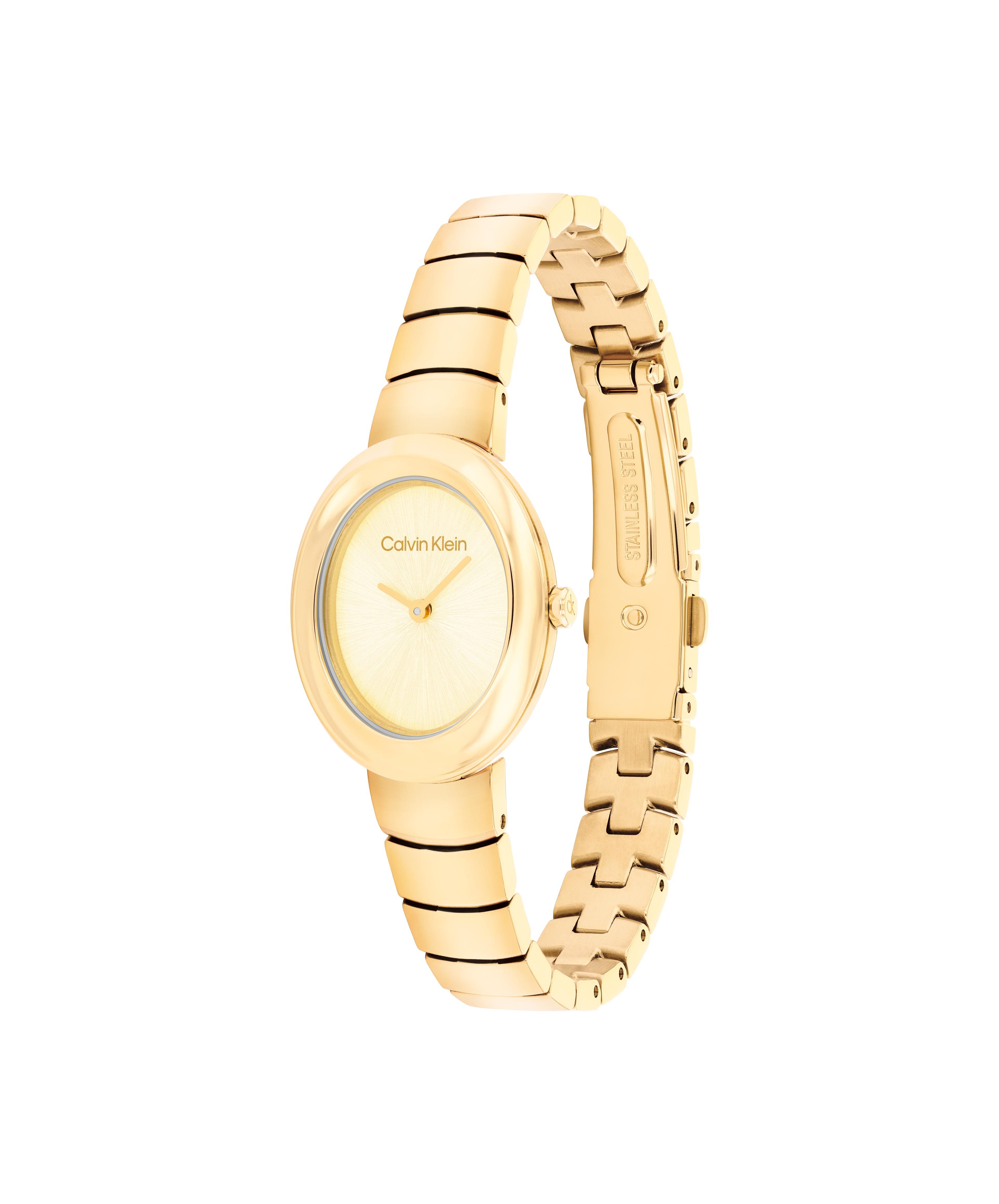 Calvin Klein Quarzuhr TWISTED BEZEL 25100147, Armbanduhr, Damenuhr, Edelsta günstig online kaufen