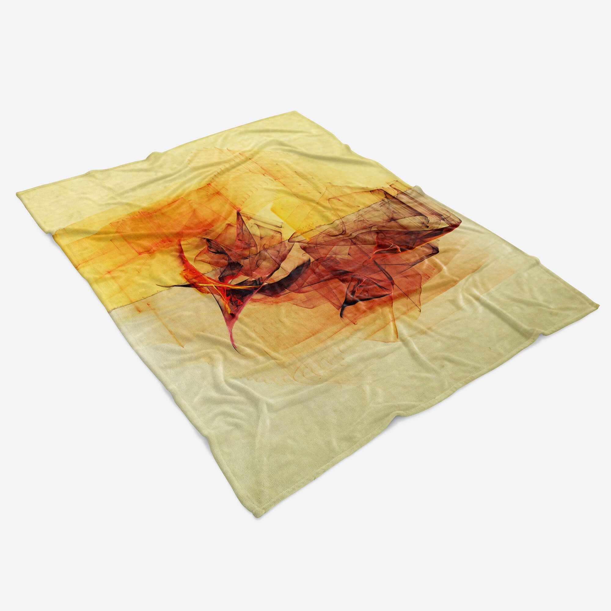 Baumwolle-Polyester-Mix Motiv, (1-St), mit Strandhandtuch Handtuch Saunatuch Handtücher abstrakten Enigma Kuscheldecke Handtuch Sinus Art