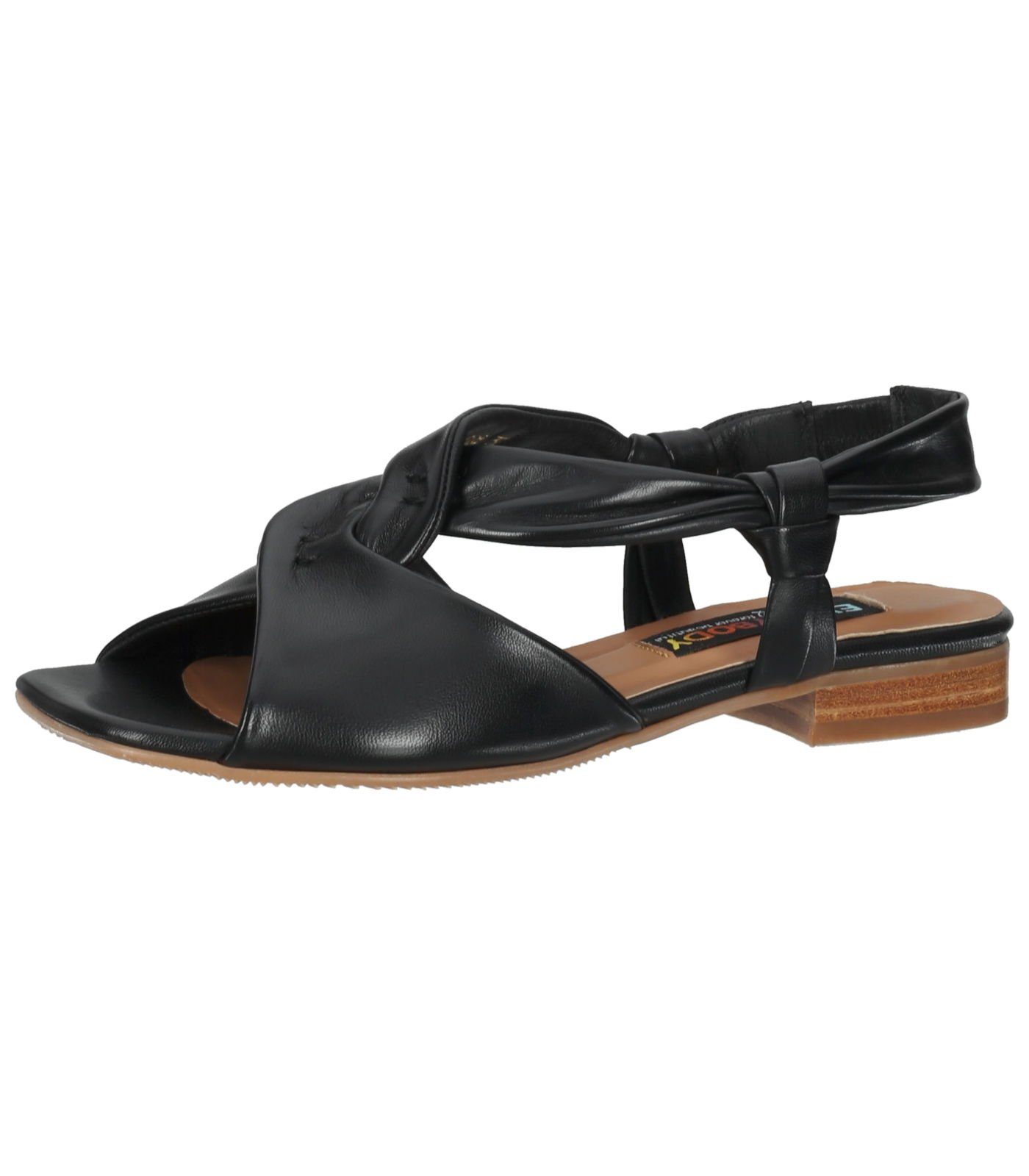 Everybody Sandalen Leder Riemchensandalette Schwarz