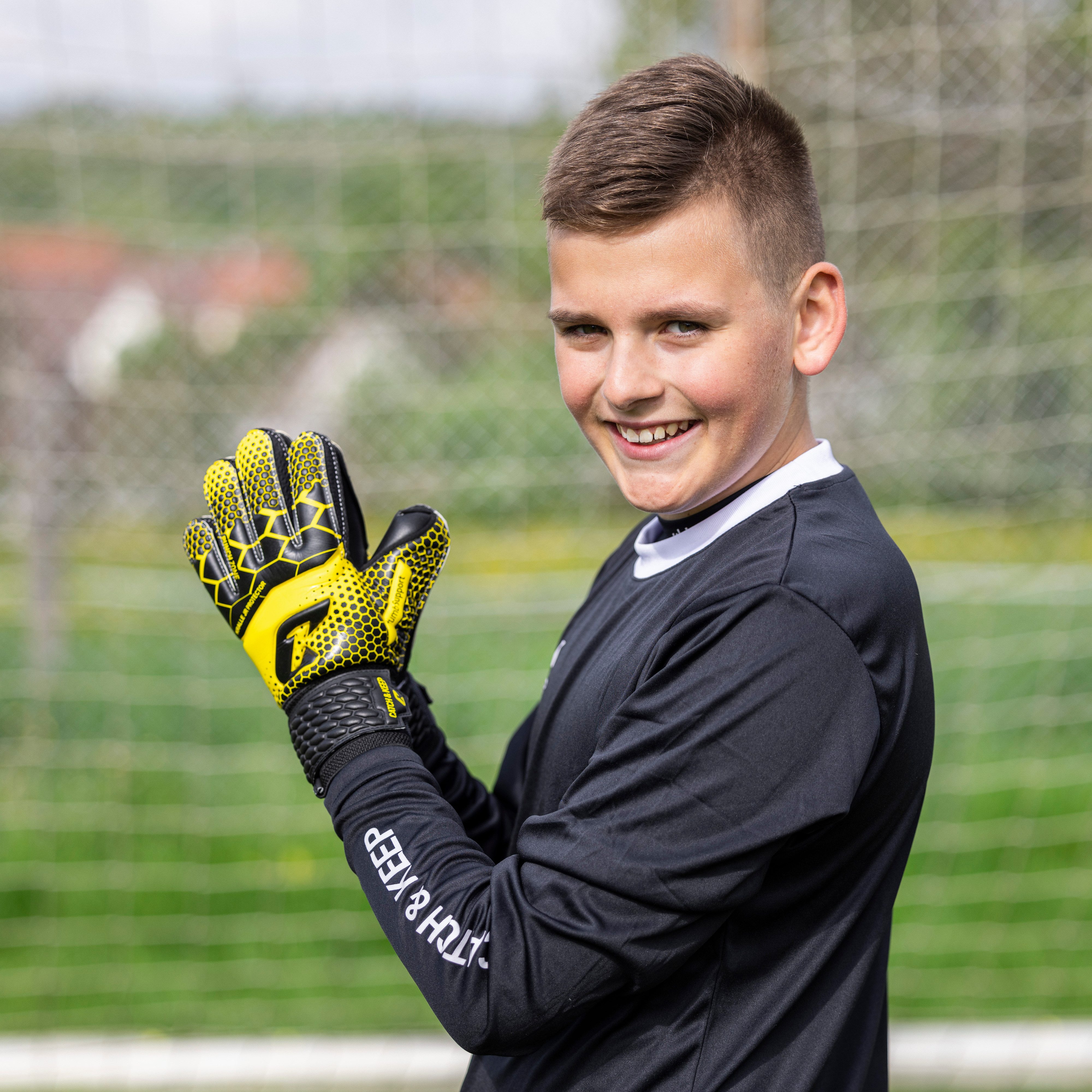 Catch & Keep Torwarthandschuhe Torwarthandschuhe kinder – Torwarthandschuhe mit Krallechutz-4mm Grip