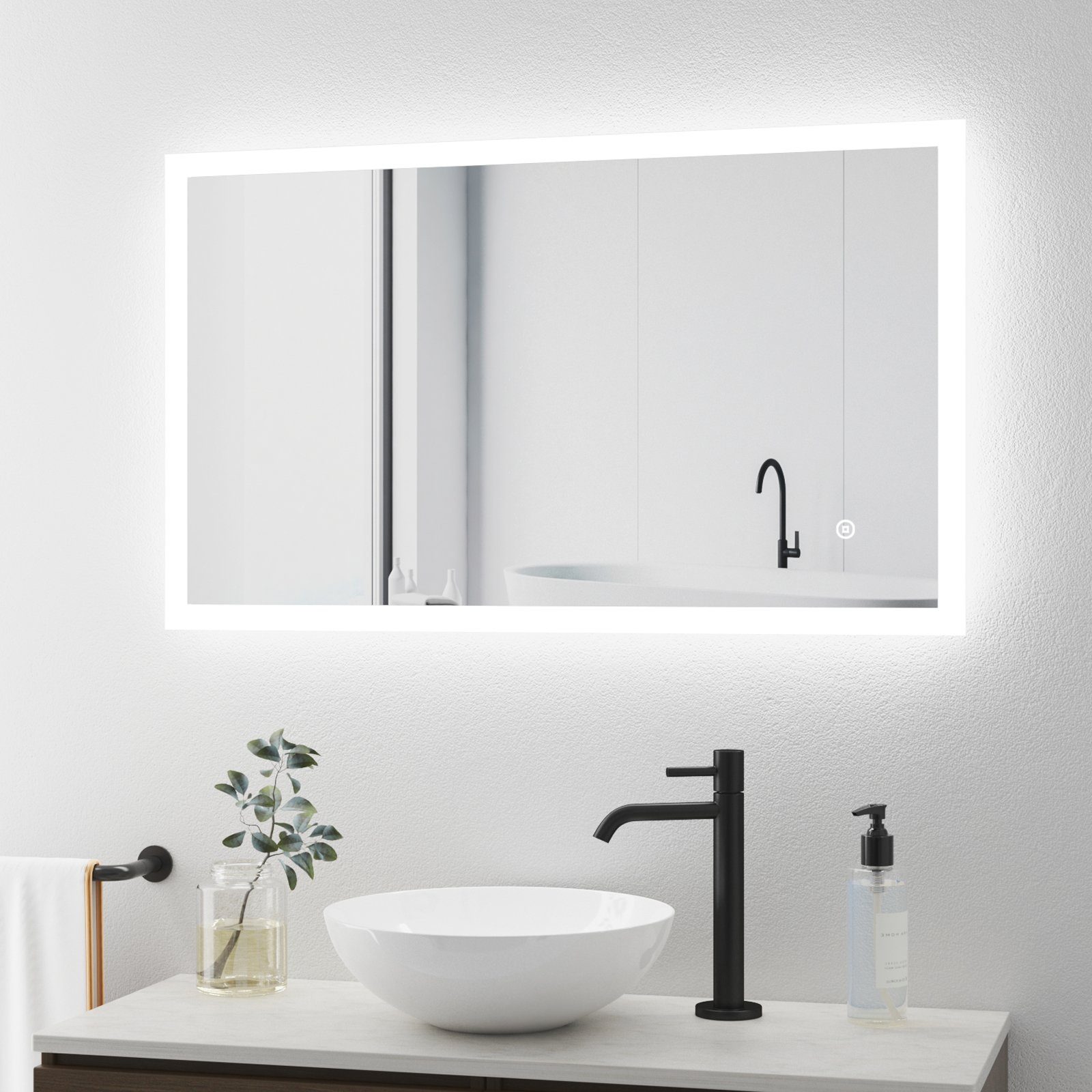 WDWRITTI Badspiegel Badspiegel mit Beleuchtung LED günstig online kaufen