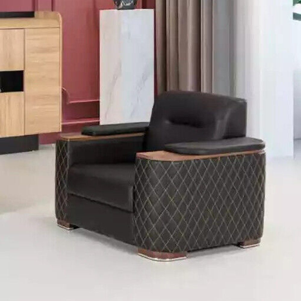 JVmoebel Sessel Sessel Arbeitszimmer Büroeinrichtung Luxus Sitz Möbel Textil Stoff Neu (Sessel), Made In Europe