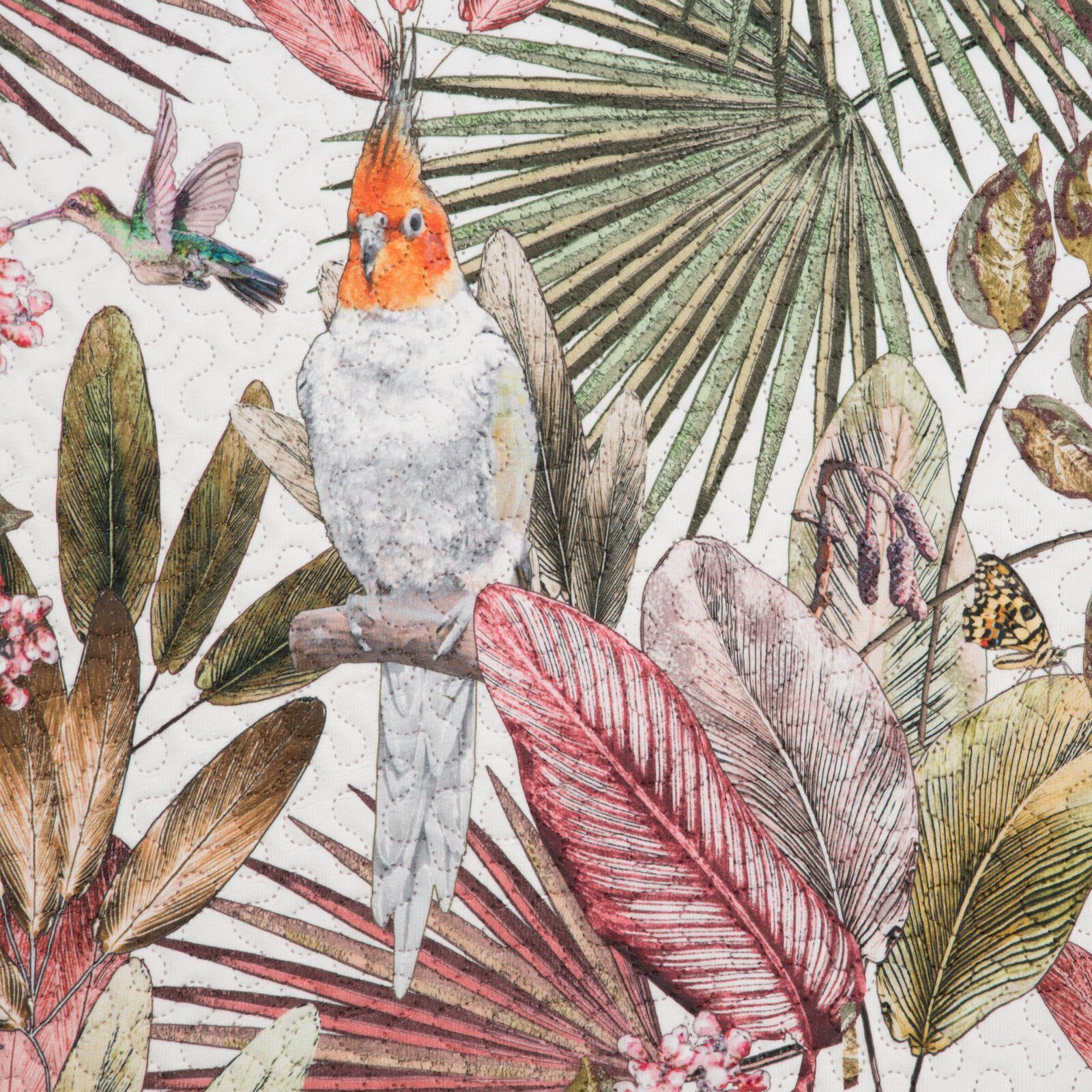 Design91 Tagesdecke Tropical, Palmen Muster Grüne günstig online kaufen