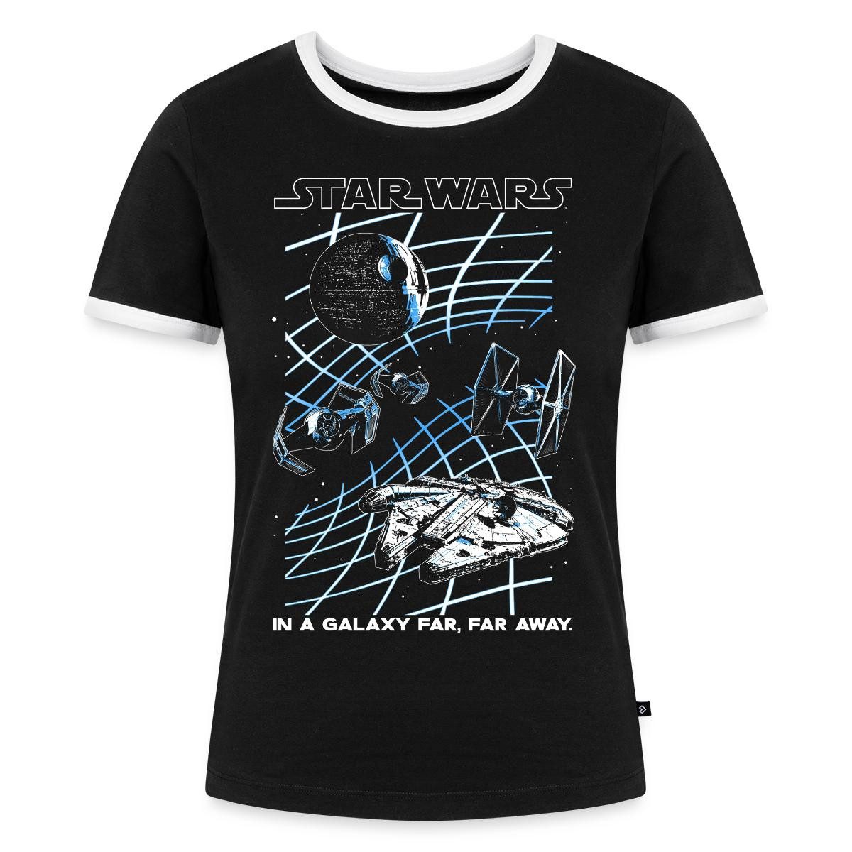 Spreadshirt T-Shirt Star Wars In A Galaxy Far, Far Away Frauen Kontrast T-Shirt (1-tlg)