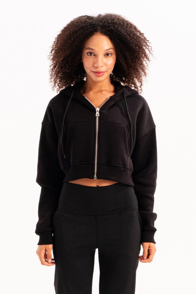 JUSTEVER Kapuzensweatshirt Crop Hoodie Damen-Sweatshirt