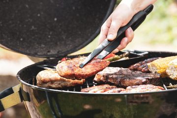 FACKELMANN Grillzange FACKELMANN Steakpinzette Mehrzweckzange ergonomischer Griff Schwarz