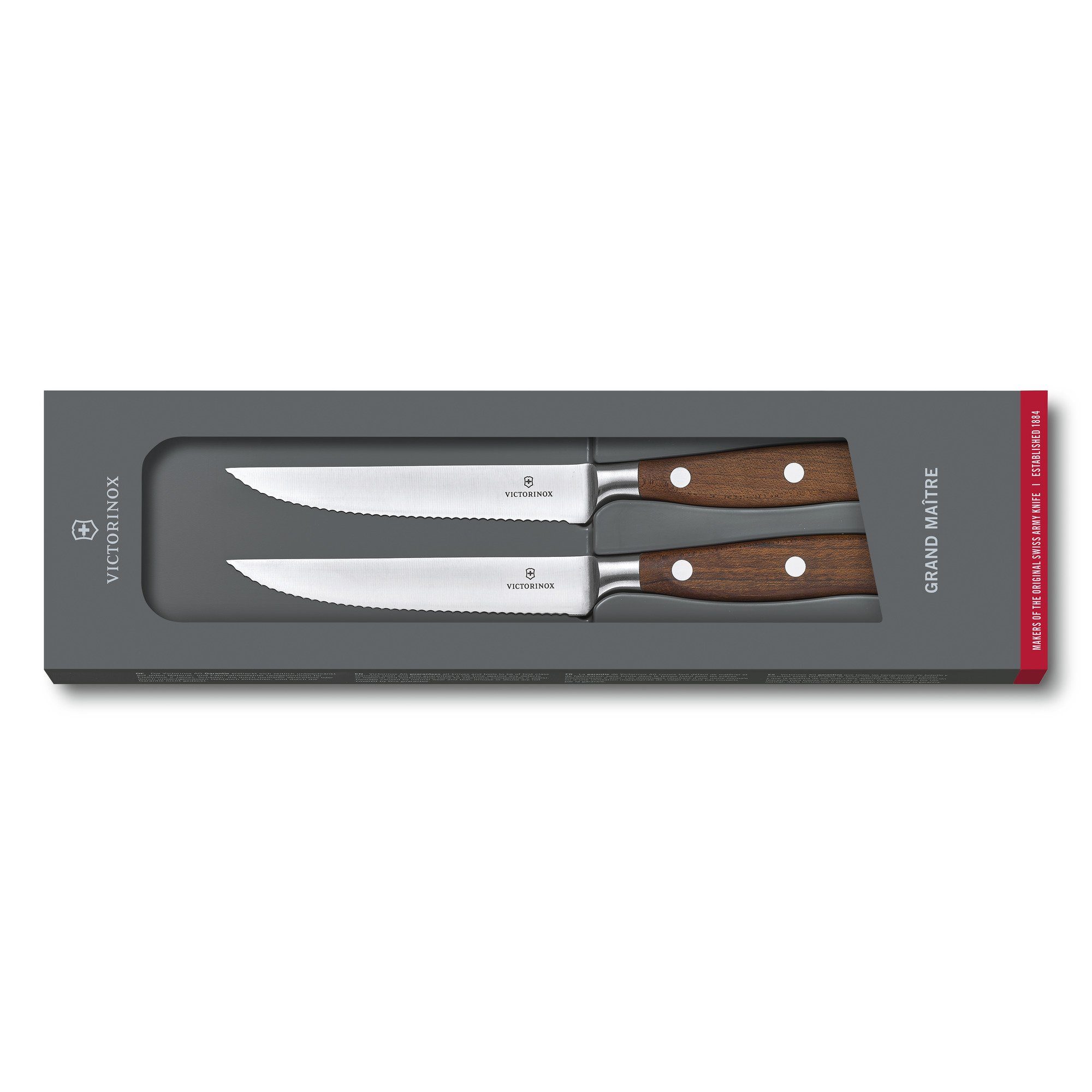 Victorinox Tranchierbesteck Grand Maître Steakmesser-Set, Wellenschliff