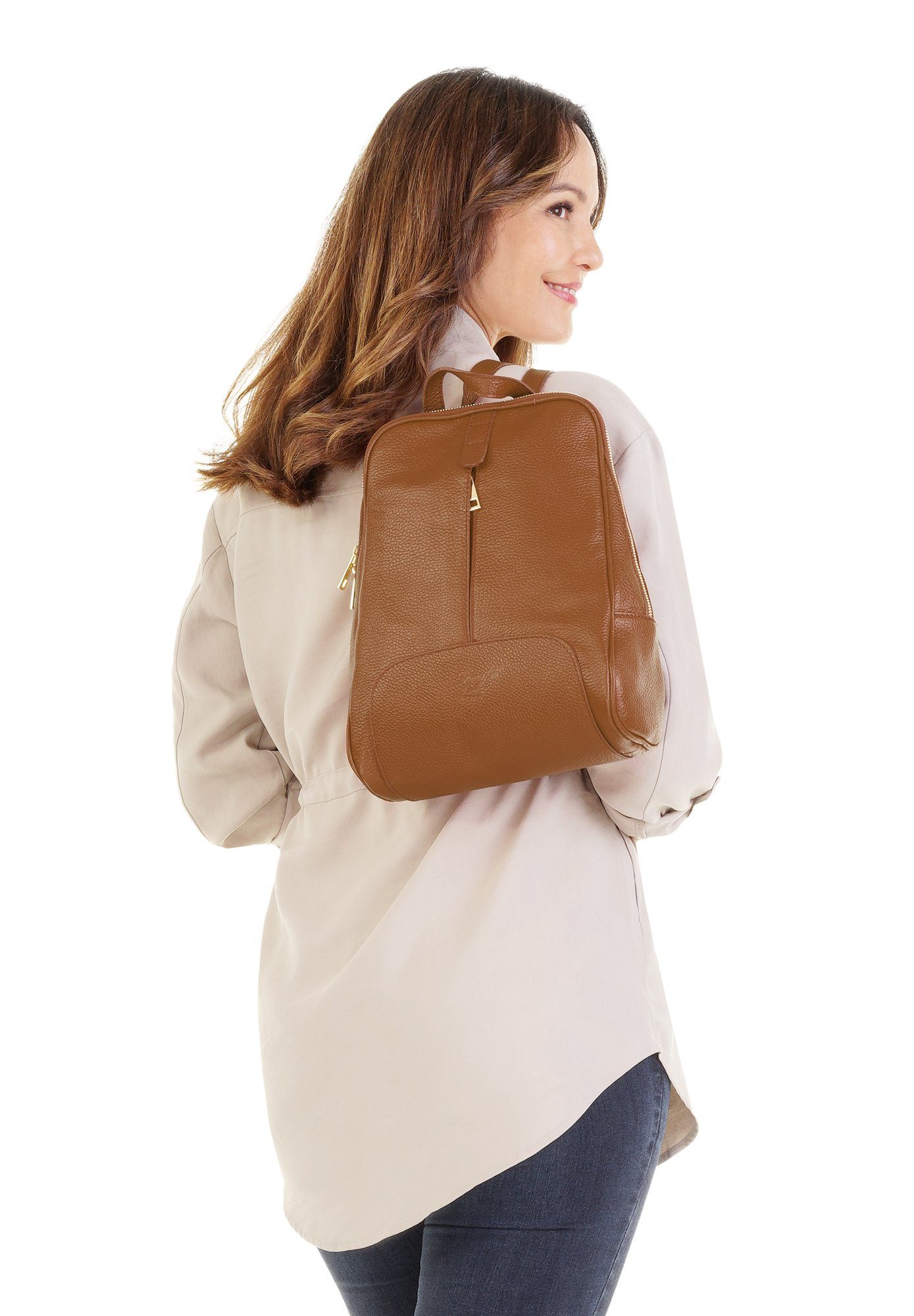 Samantha Look Cityrucksack, echt Leder, Made in Italy günstig online kaufen