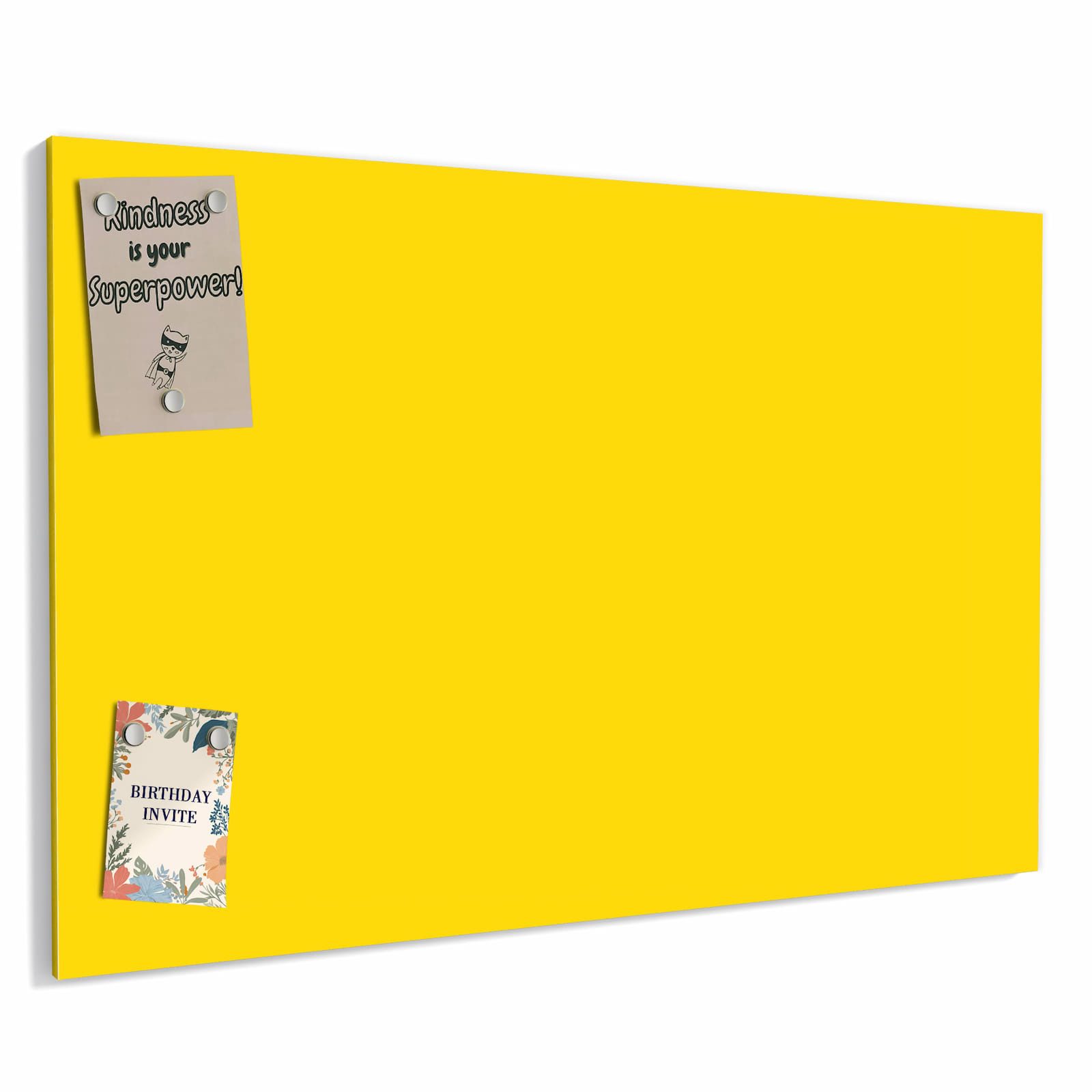 Primedeco Memoboard Metall Oranger Hintergrund III – beschreibbar & magnetisch, (Inklusive Stift, Magnete und Montagematerial, 1-tlg., 9 verschiedene Größen), Magnetisch und Beschreibbar