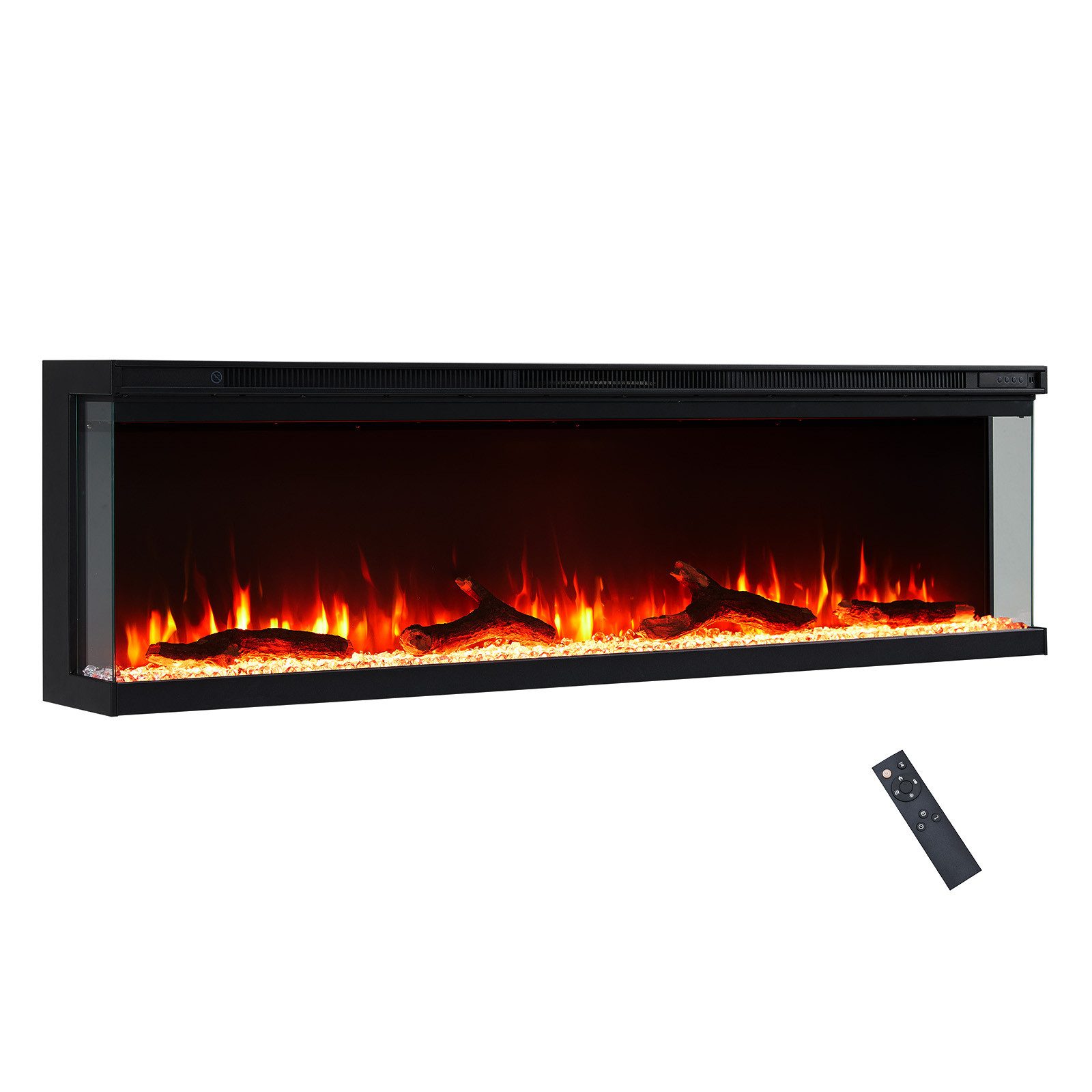 Balderia Elektrokamin Orson 60, Wand- oder Einbaukamin, 3D-Flammeneffekt, Timer, Fernbedienung
