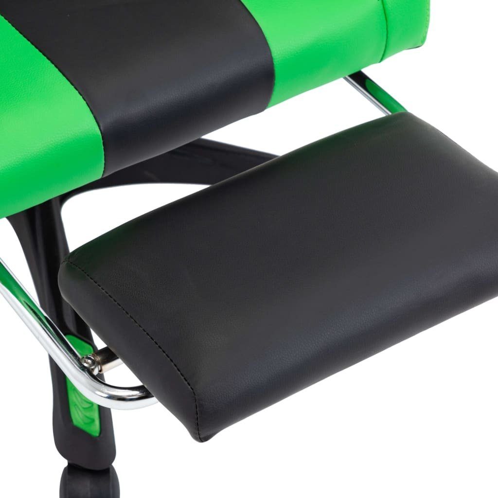 Grün (1 St) und Bürostuhl mit Schwarz Kunstleder Fußstütze furnicato Gaming-Stuhl