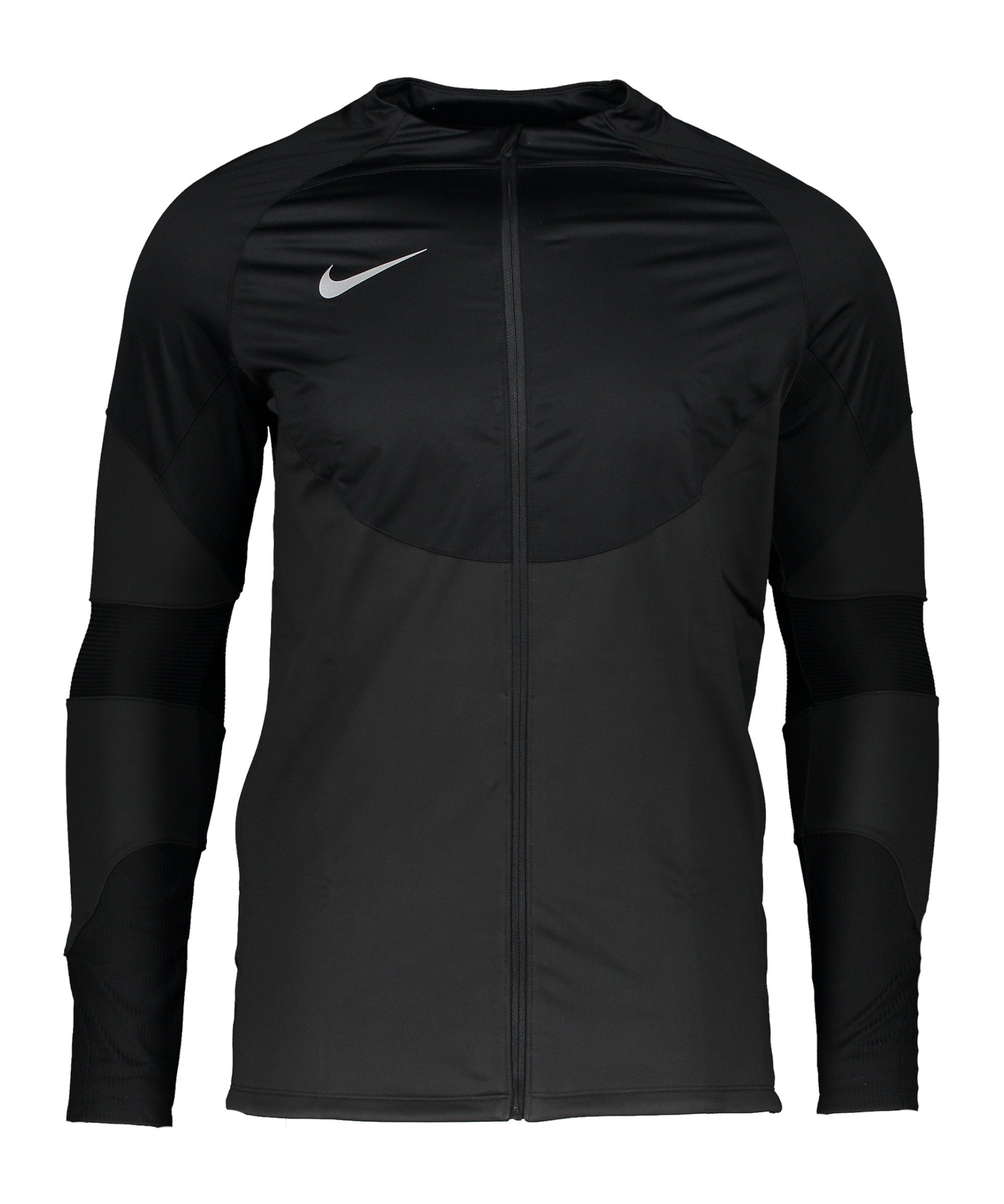 Nike Sweatjacke Warrior Winter schwarzsilber Trainingsjacke Strike