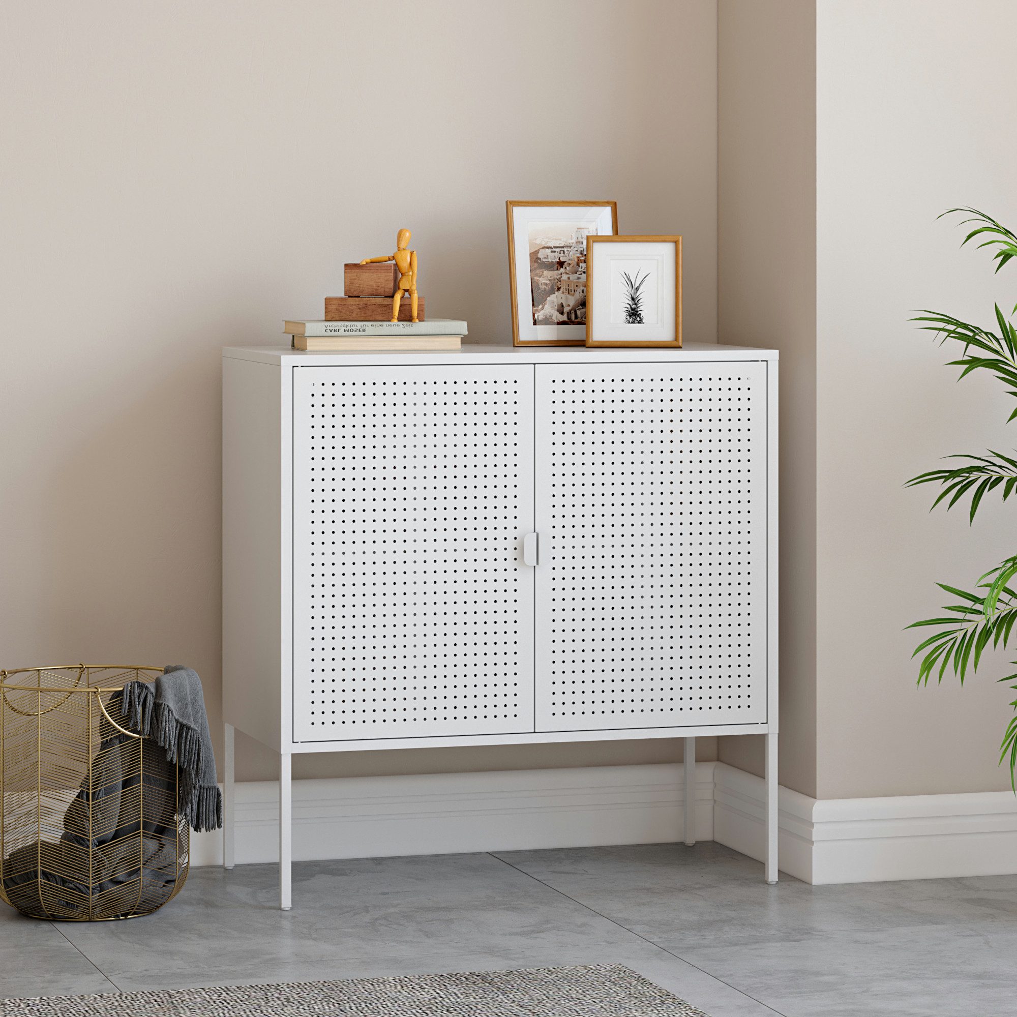 en.casa Sideboard (1 St), »Castelli« 82,5 x 80 x 40 cm mit zwei Schranktüre günstig online kaufen
