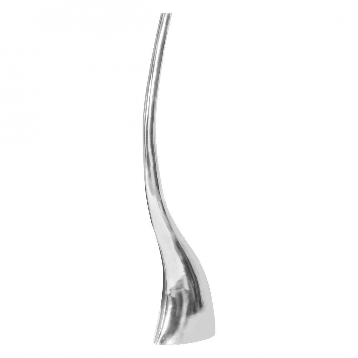 cm 124 DESIGN Moderne KADIMA Dekovase Handgemachte Deko: Silber-Aluminium-Vase, höhe
