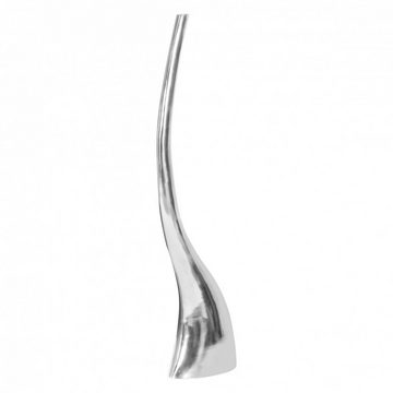 KADIMA DESIGN Dekovase Moderne Deko: Handgemachte Silber-Aluminium-Vase, 124 cm höhe