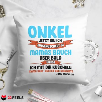 22Feels Dekokissen Du Wirst Onkel Schwangerschaft Geschenk Männer Deko Herren Spruch, Deko mit Persönlichkeit