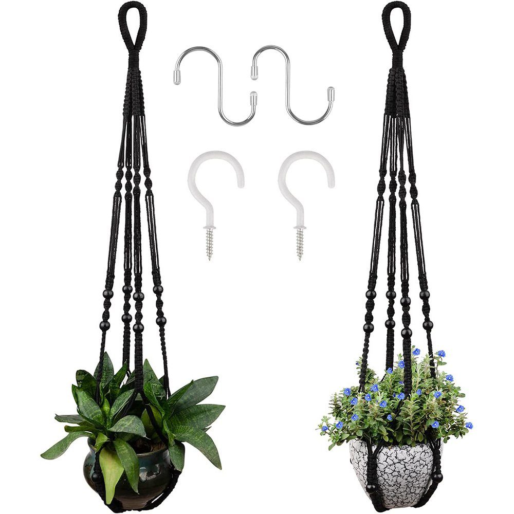 NUODWELL Blumenampel 2 Stück Makramee Blumenampel günstig online kaufen
